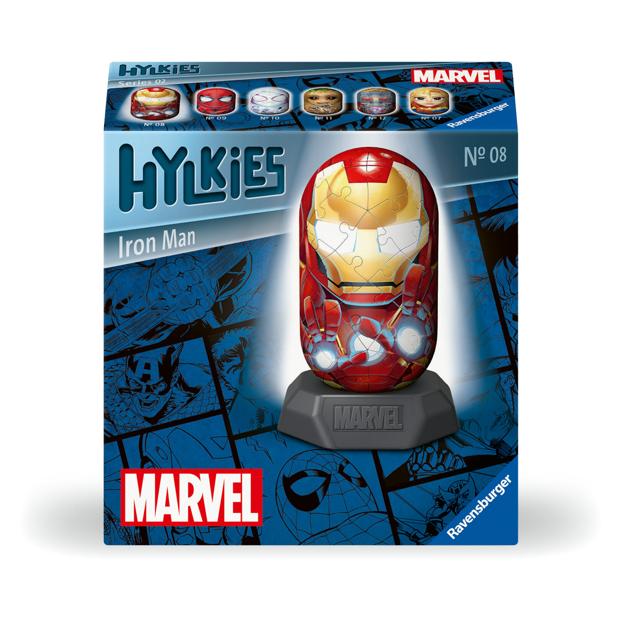 Ravensburger - hylkies marvel, iron man, personaggi collezionabili, 54 pezzi - RAVENSBURGER 3D PUZZLE