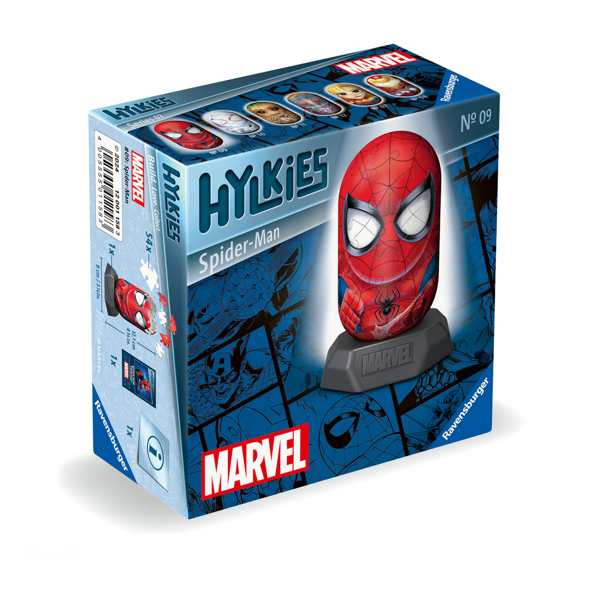 Ravensburger - hylkies marvel, spiderman, personaggi collezionabili, 54 pezzi - RAVENSBURGER 3D PUZZLE