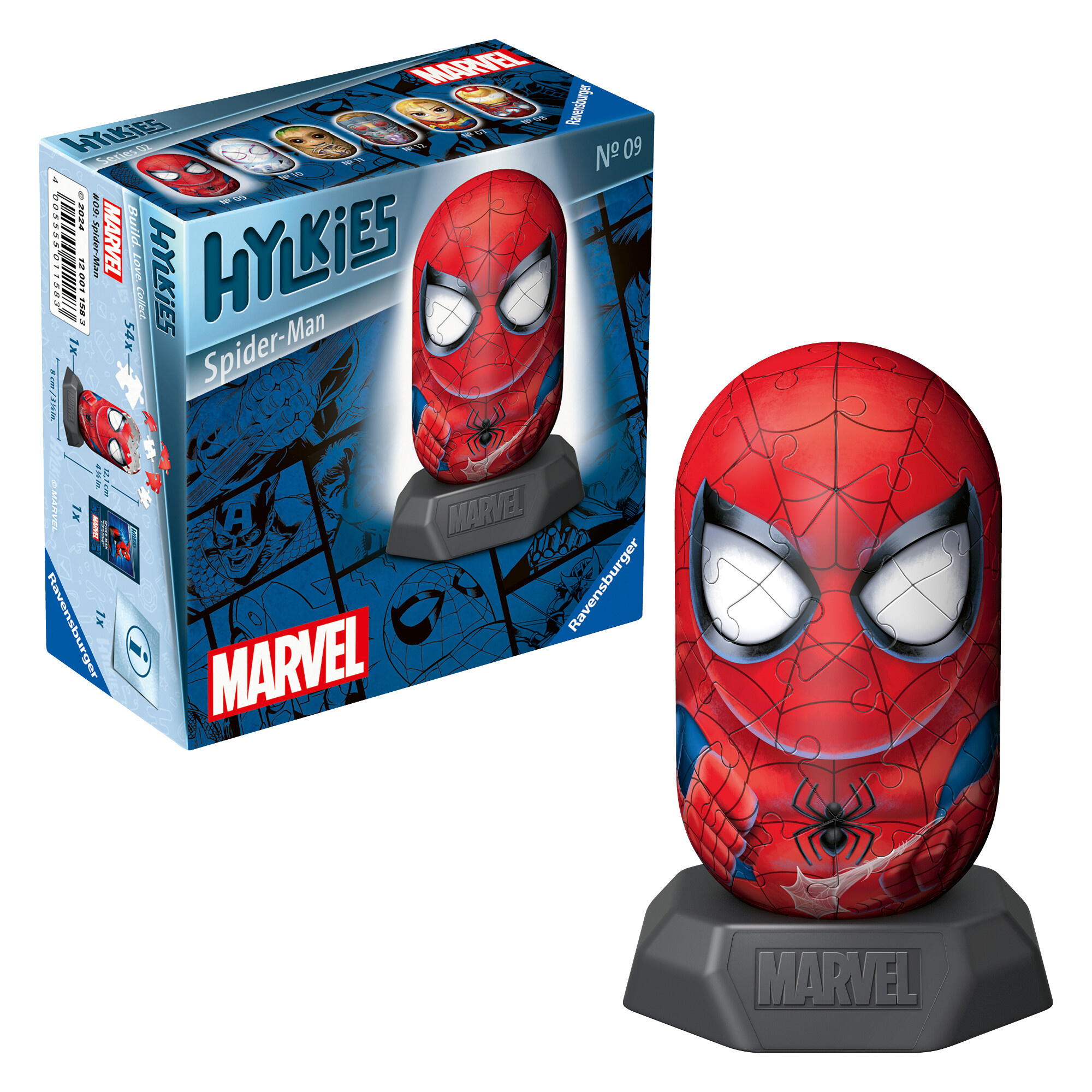 Ravensburger - hylkies marvel, spiderman, personaggi collezionabili, 54 pezzi - RAVENSBURGER 3D PUZZLE