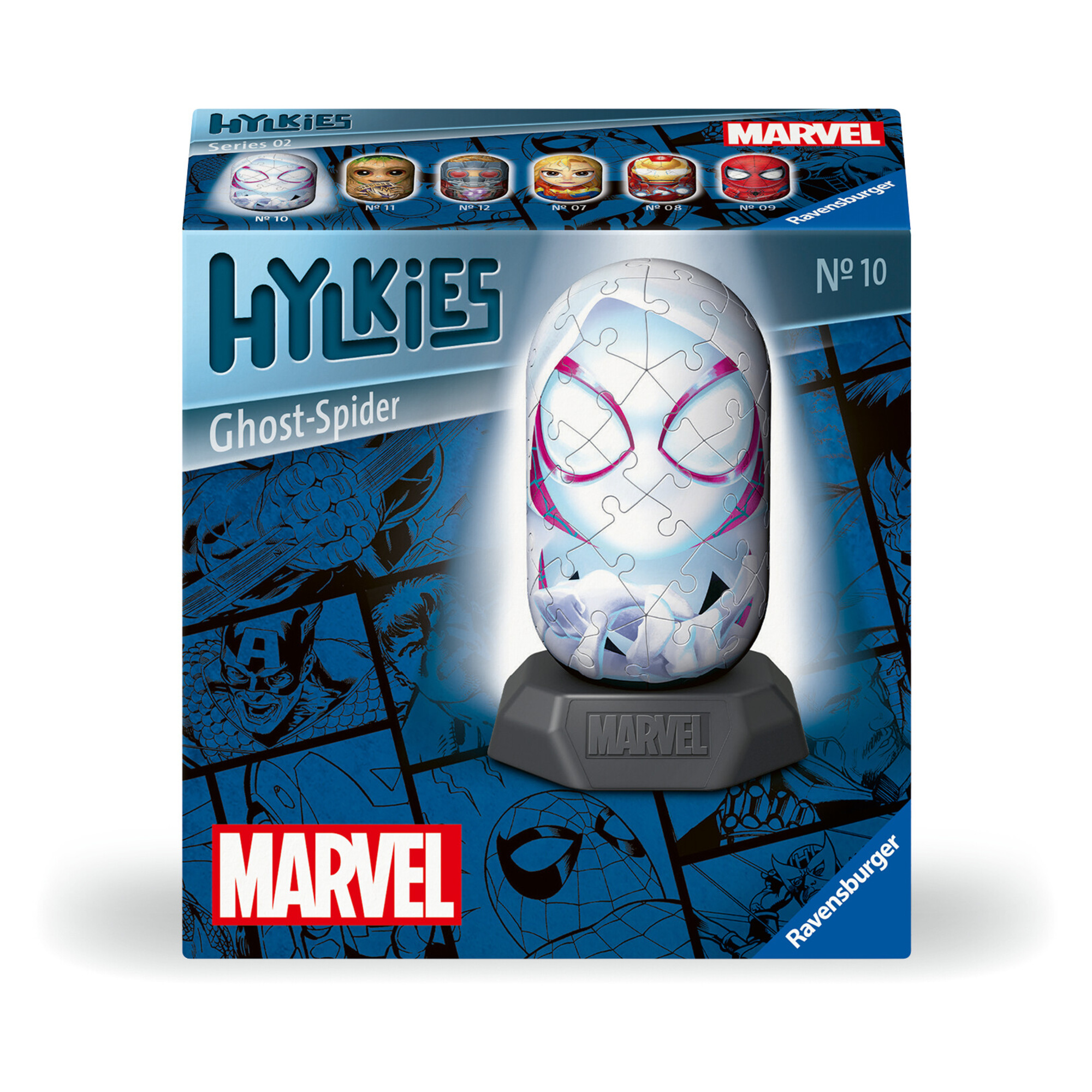 Ravensburger - hylkies marvel, ghost spider, personaggi collezionabili, 54 pezzi - RAVENSBURGER 3D PUZZLE