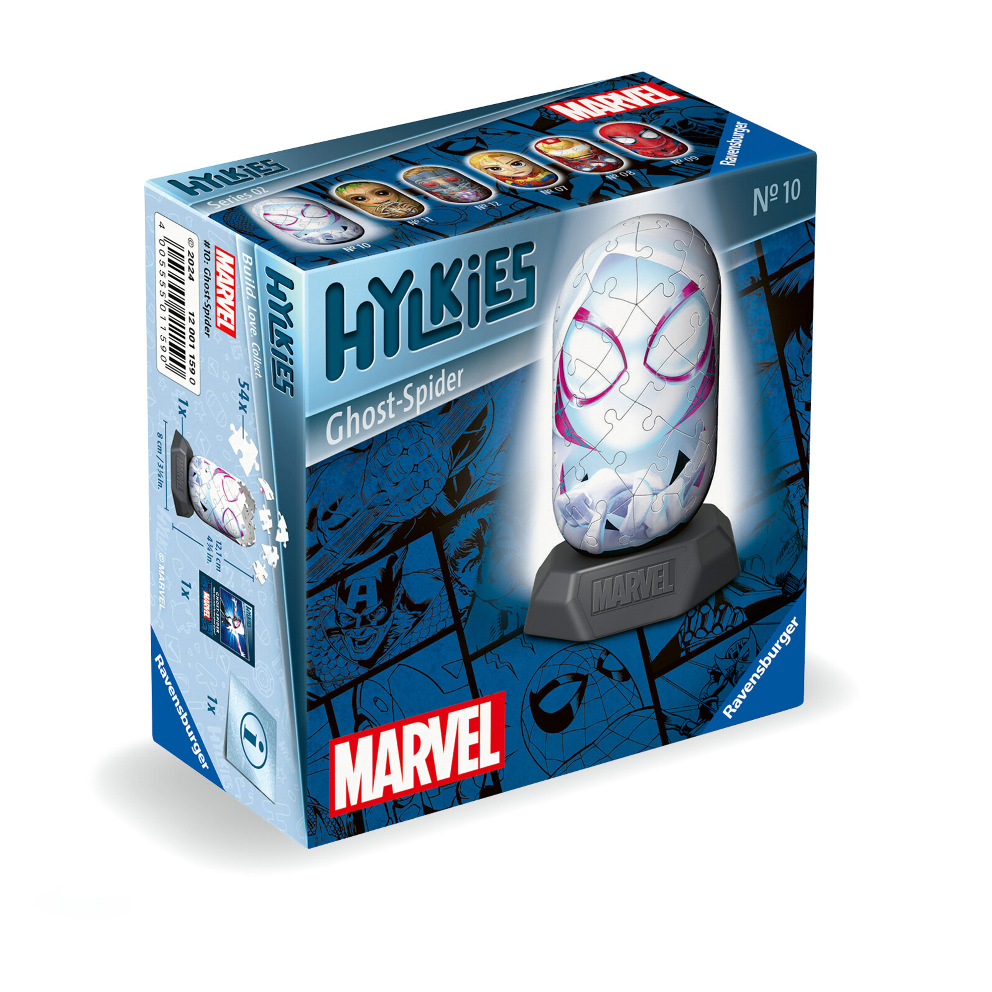 Ravensburger - hylkies marvel, ghost spider, personaggi collezionabili, 54 pezzi - RAVENSBURGER 3D PUZZLE