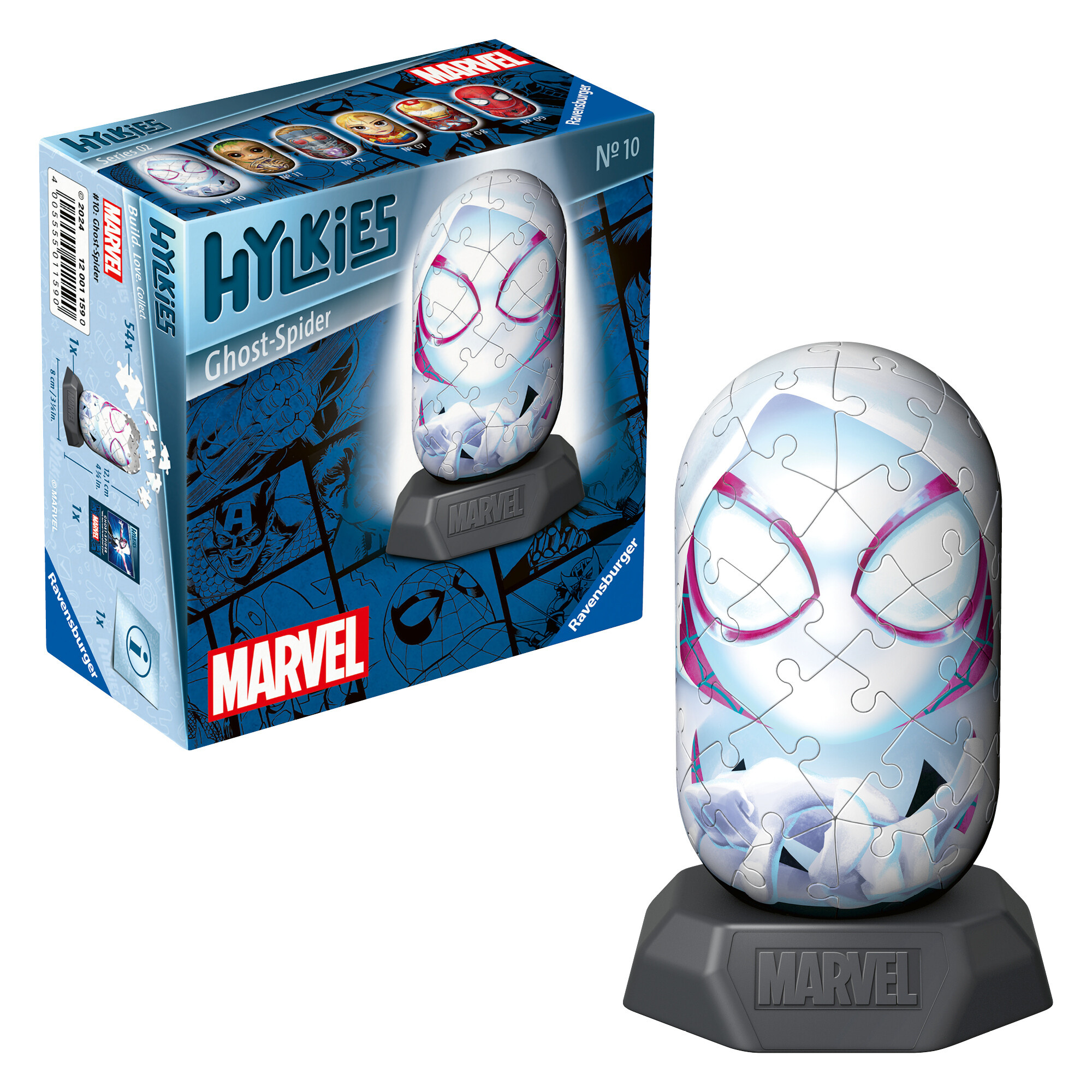 Ravensburger - hylkies marvel, ghost spider, personaggi collezionabili, 54 pezzi - RAVENSBURGER 3D PUZZLE