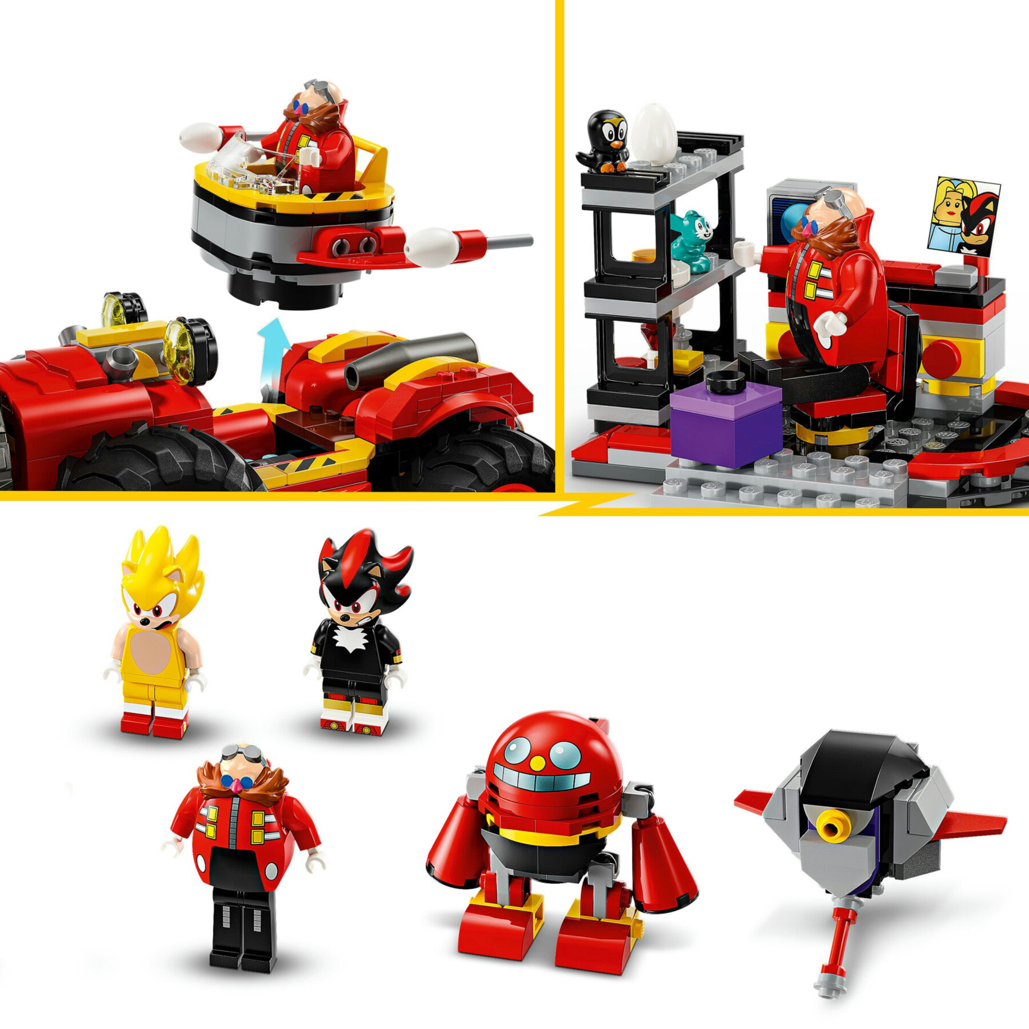 Lego sonic the hedgehog 76999 super sonic vs. egg drillster, giocattolo con 7 personaggi e veicolo da costruire per bambini 8+ - Lego