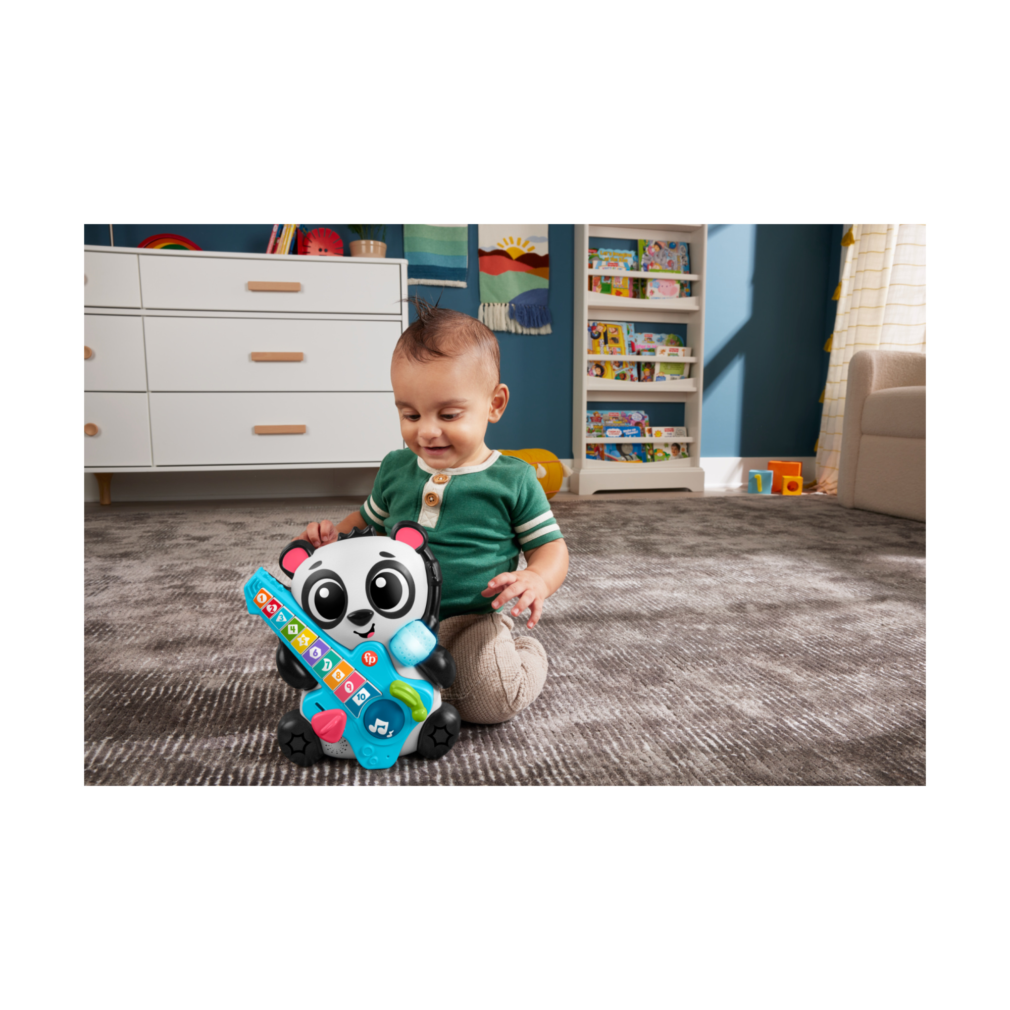 Fisher- price animal band - gina la pandina impariamo a contare, panda interattivo per l'apprendimento con 10 tasti e 70 canzoni - FISHER-PRICE