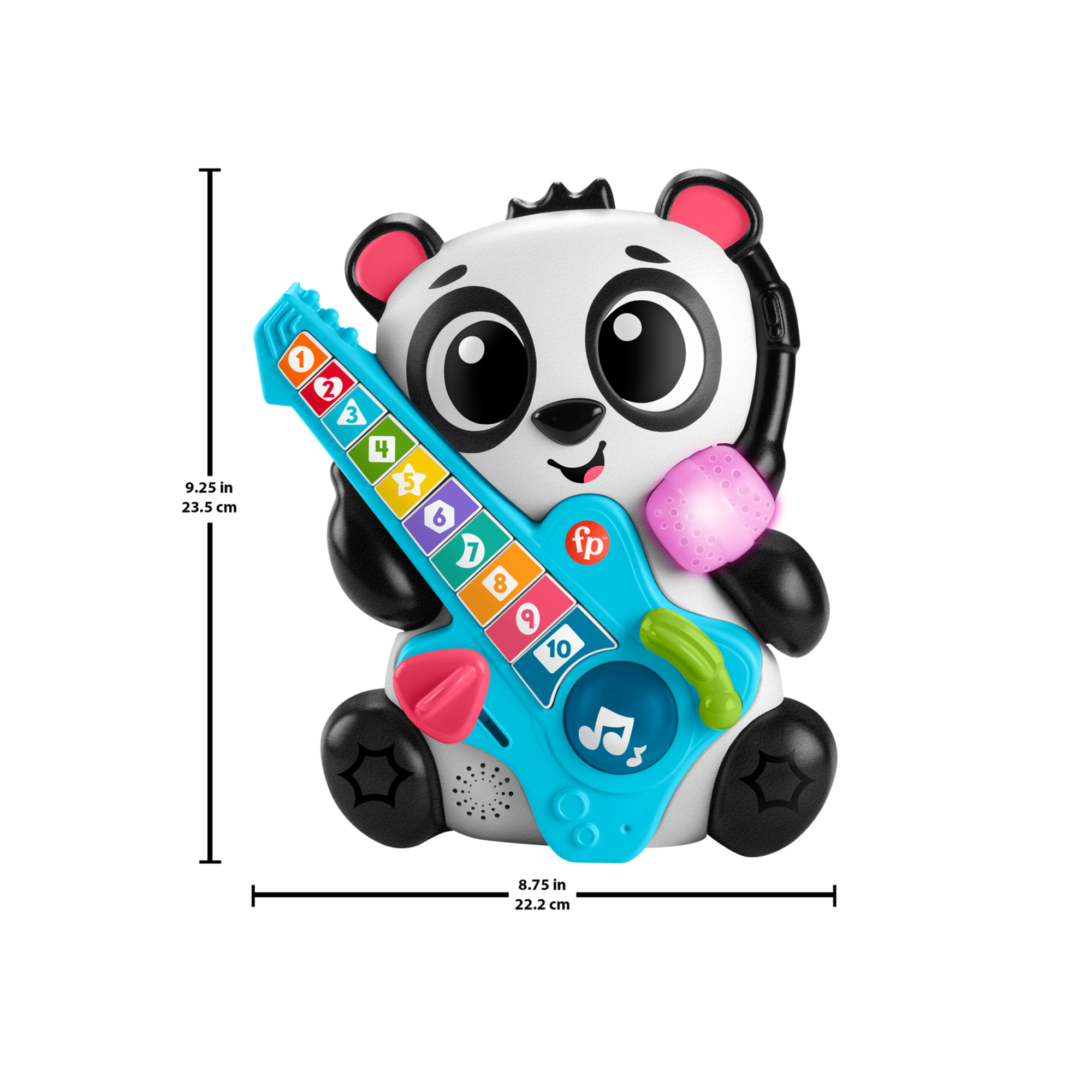 Fisher- price animal band - gina la pandina impariamo a contare, panda interattivo per l'apprendimento con 10 tasti e 70 canzoni - FISHER-PRICE