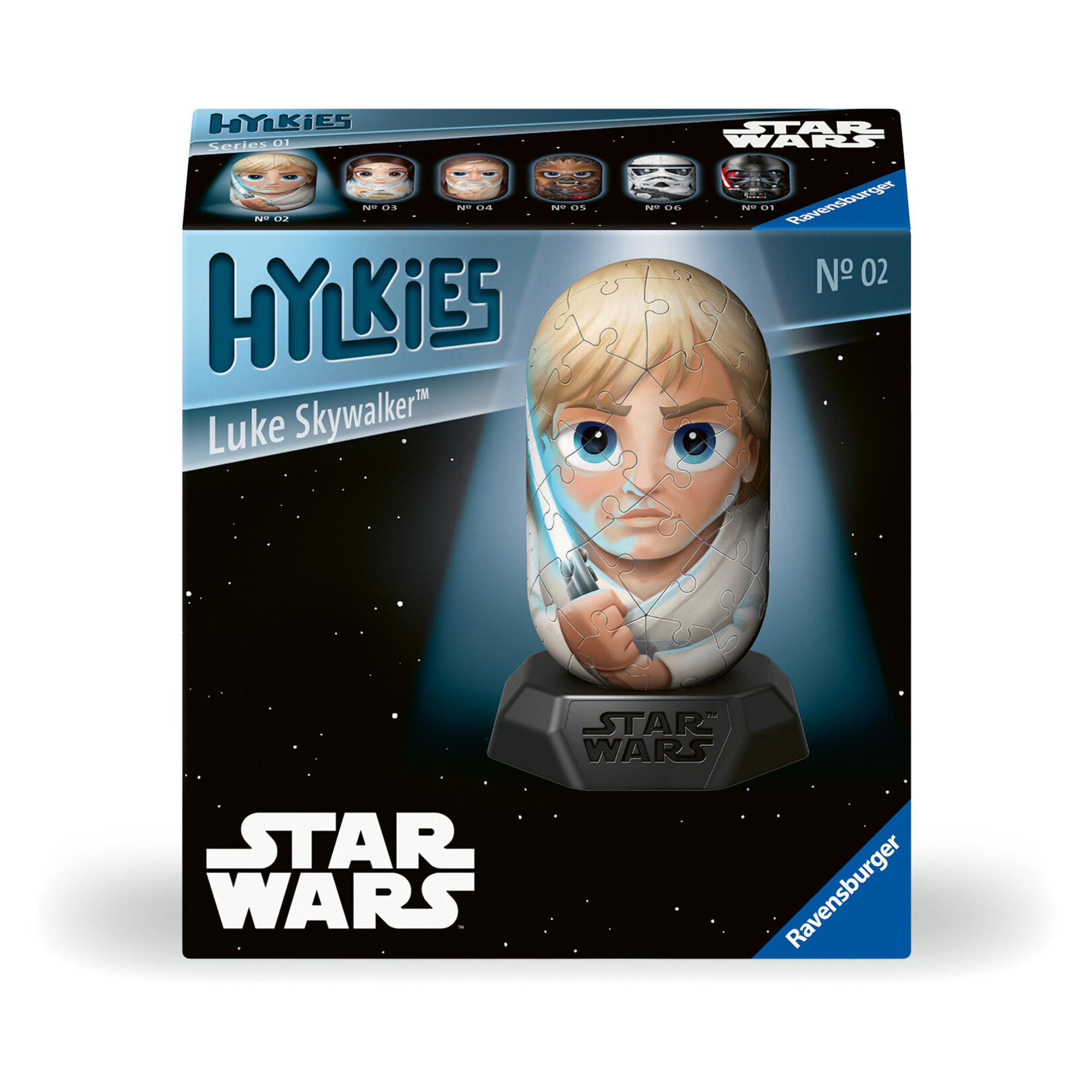 Ravensburger - hylkies star wars, luke skywalker, personaggi collezionabili, 54 pezzi - RAVENSBURGER 3D PUZZLE