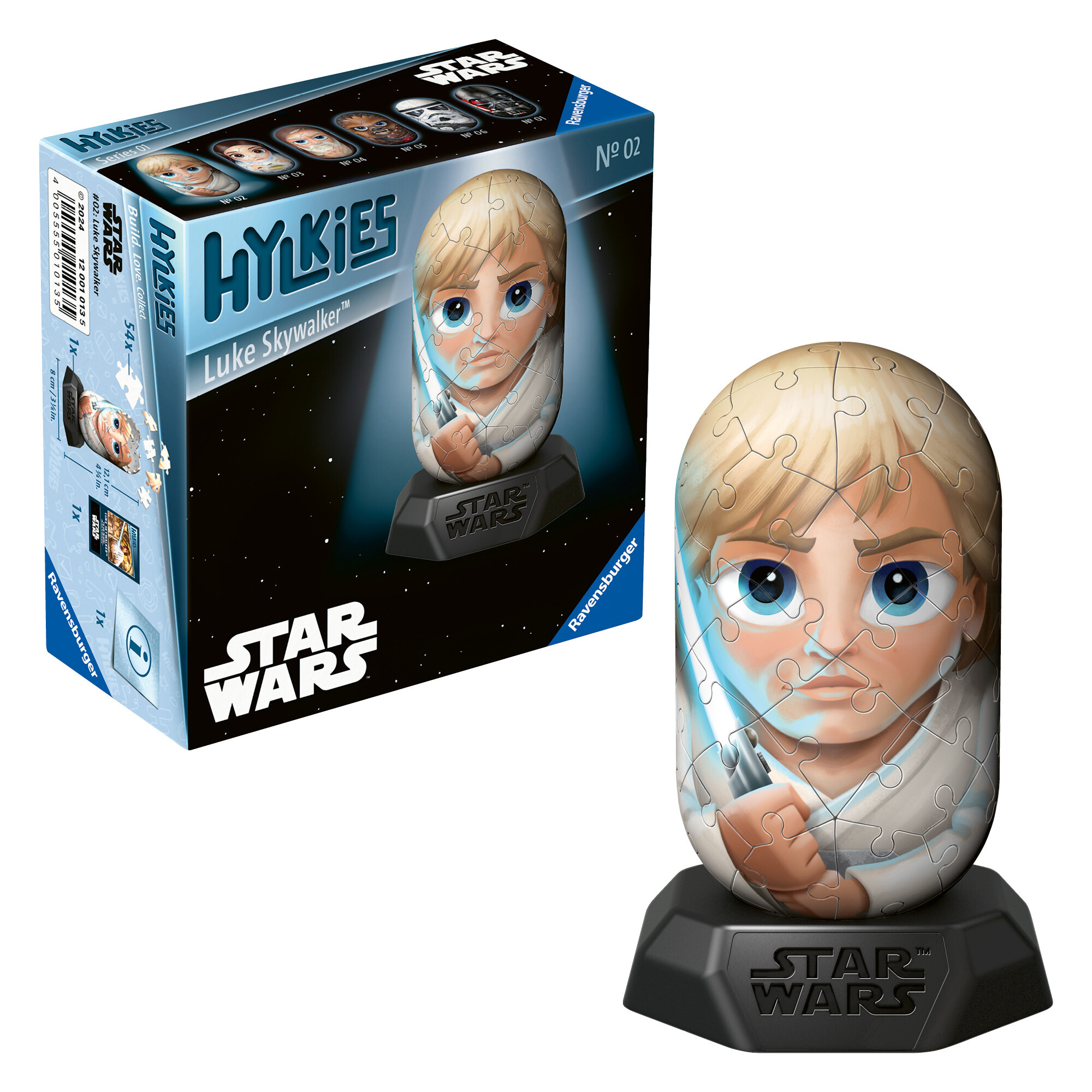 Ravensburger - hylkies star wars, luke skywalker, personaggi collezionabili, 54 pezzi - RAVENSBURGER 3D PUZZLE