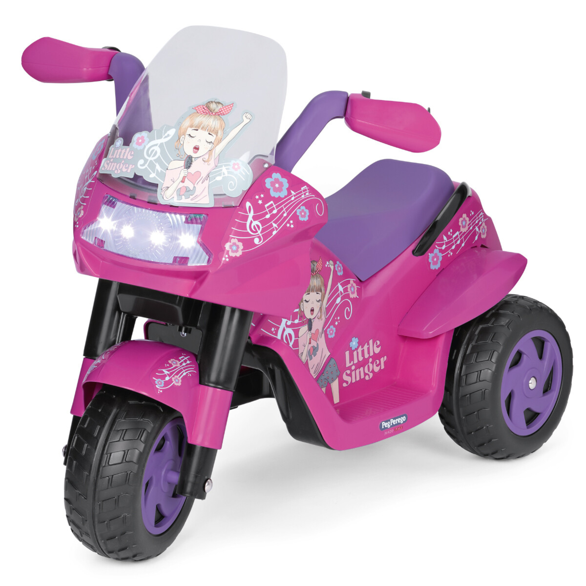 Little singer - peg perego - moto elettrica a batteria ricaricabile da 6v - Peg Perego