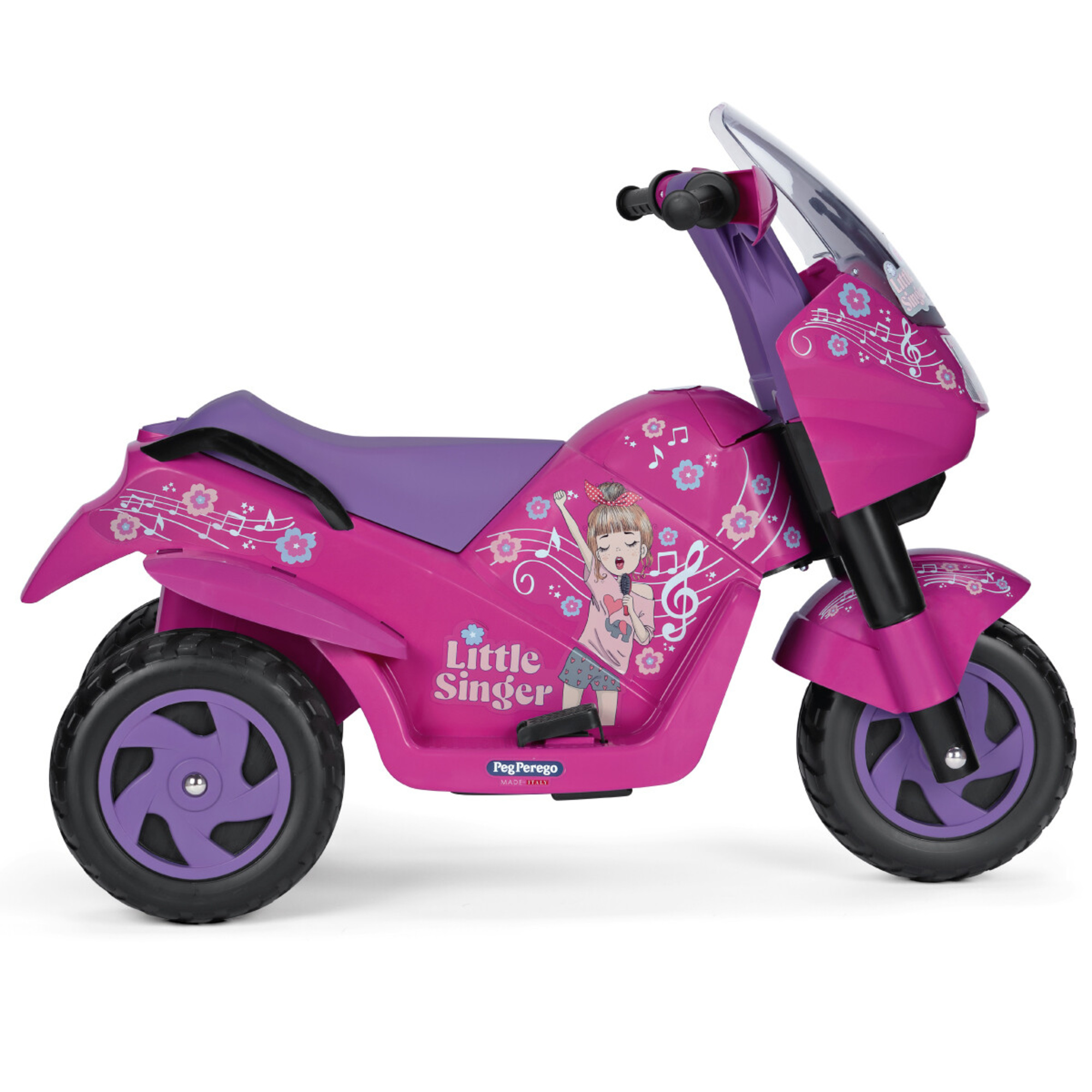 Little singer - peg perego - moto elettrica a batteria ricaricabile da 6v - Peg Perego