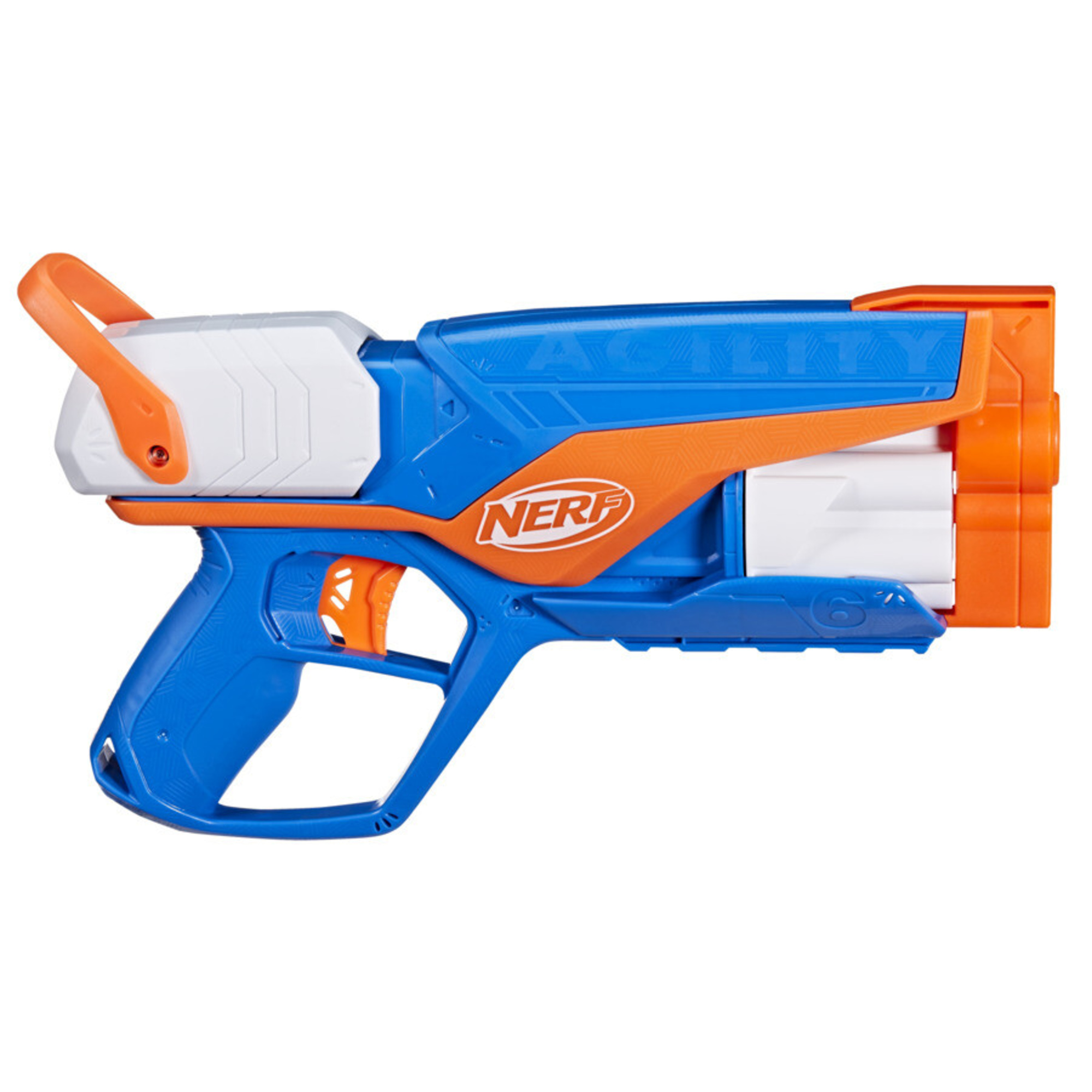 Nerf n-series, agility, blaster con 12 dardi nerf n1, tamburo da 6 dardi, giocattoli per bambini e bambine dagli 8 anni in su - NERF