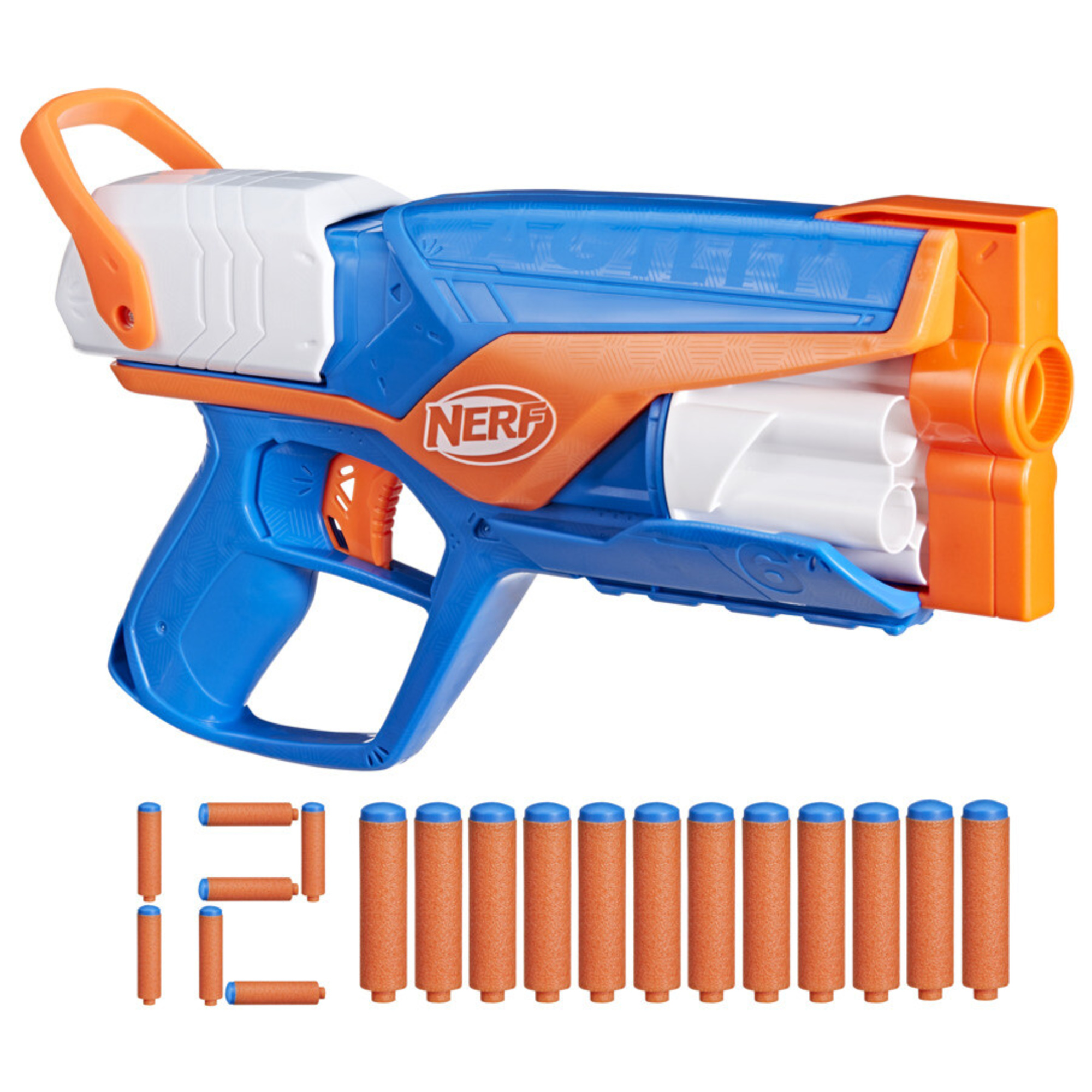 Nerf n-series, agility, blaster con 12 dardi nerf n1, tamburo da 6 dardi, giocattoli per bambini e bambine dagli 8 anni in su - NERF