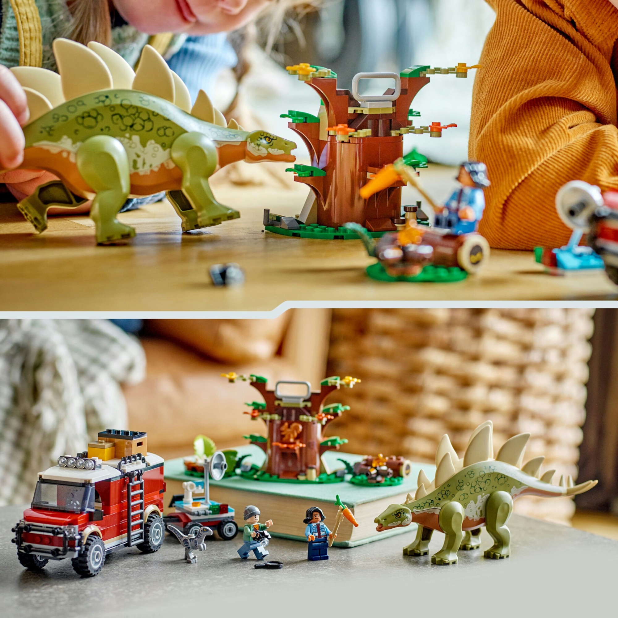 Lego jurassic world 76965 missione dinosauro: scoperta dello stegosauro, giocattolo con dinosauri e fuoristrada per bambini 6+ - LEGO JURASSIC PARK/W