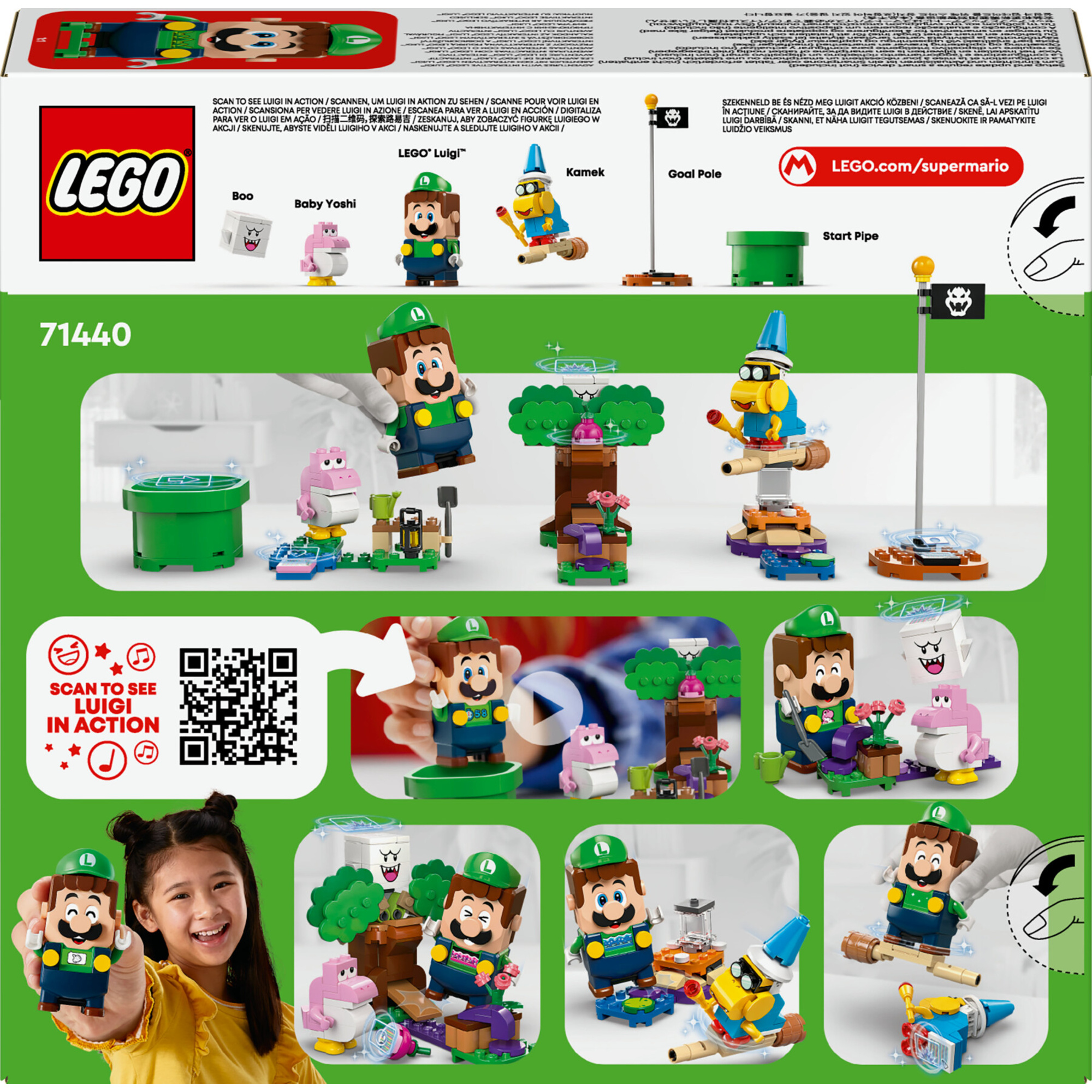 Lego super mario 71440 avventure di lego luigi interattivo, giocattolo con 4 personaggi nintendo da collezione per bambini 6+ - LEGO® Super Mario™