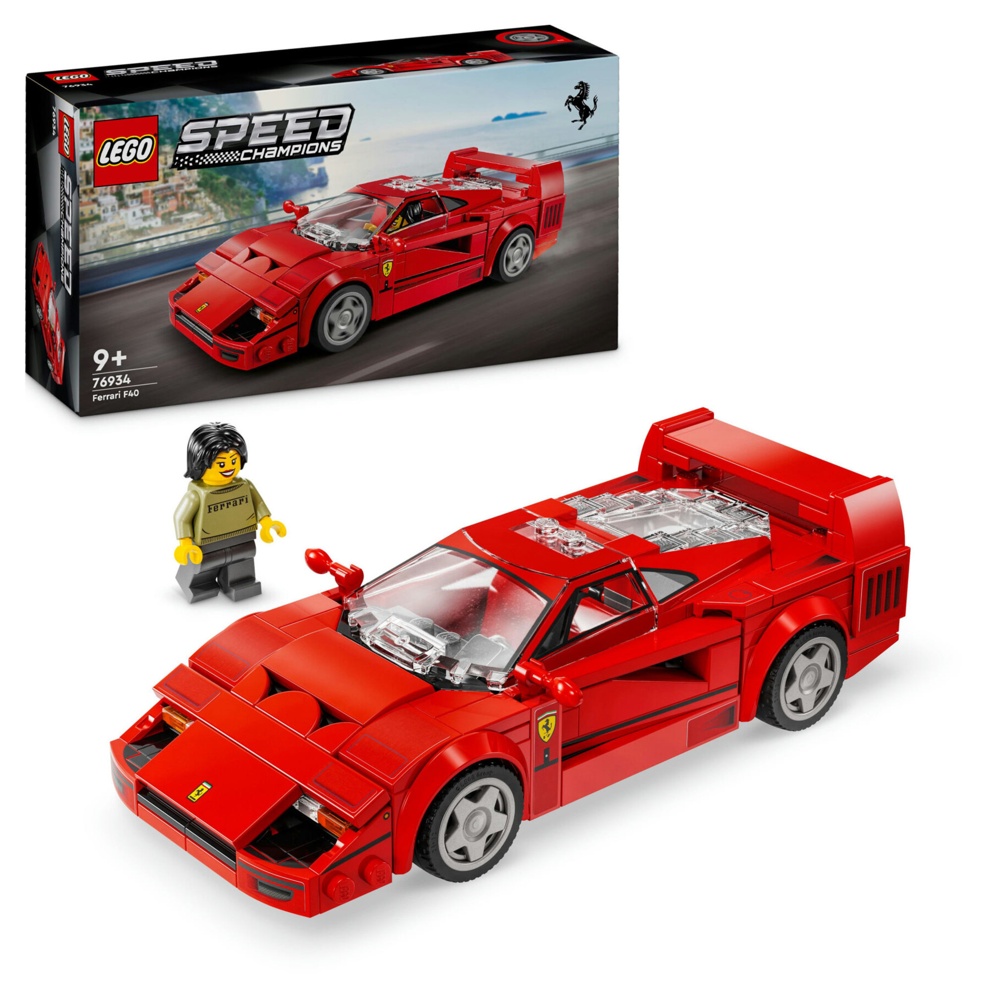 Lego speed champions 76934 supercar ferrari f40, modellino di auto sportiva, macchina giocattolo da collezione per bambini 9+ - LEGO SPEED CHAMPIONS