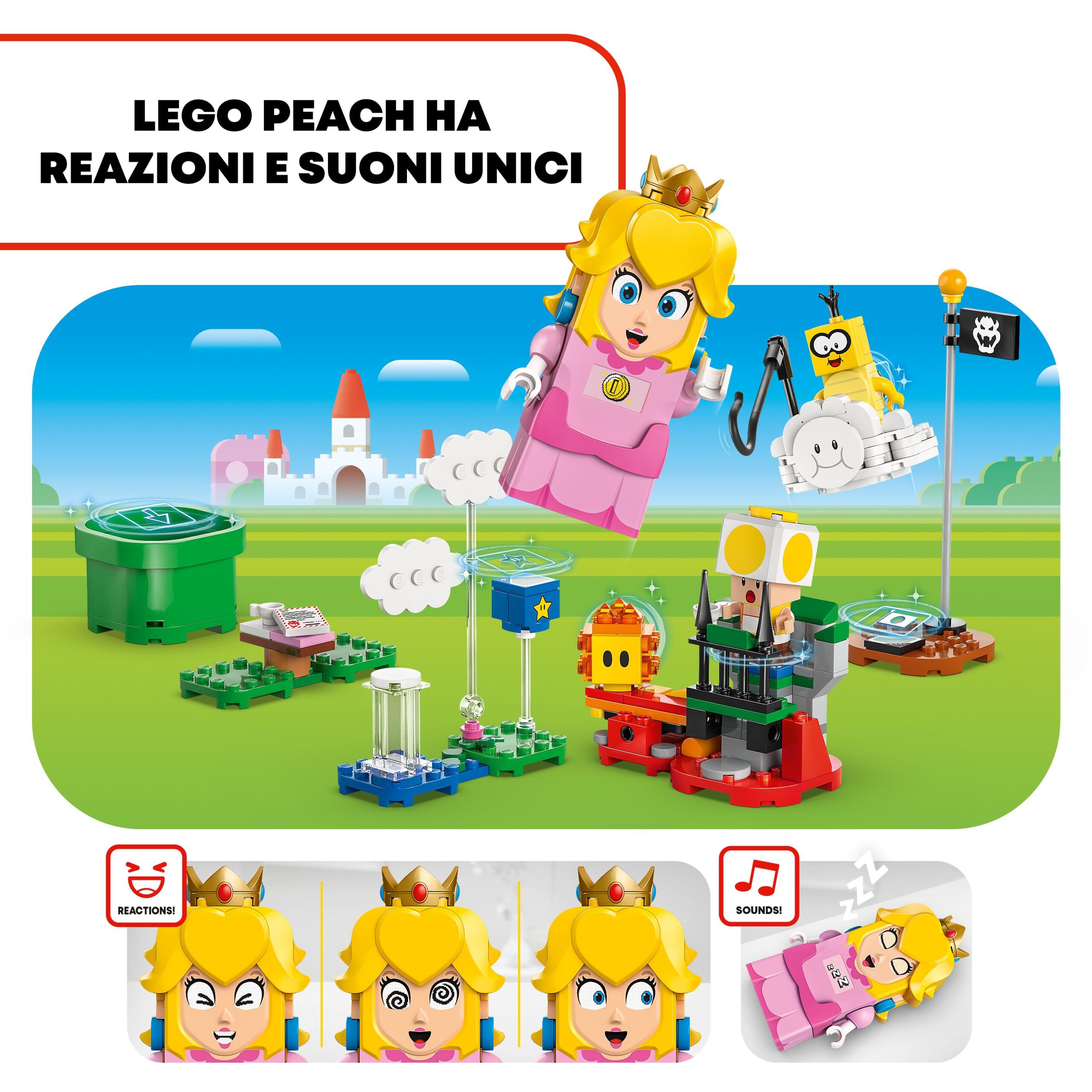 Lego super mario 71441 avventure di lego peach interattiva, giocattolo con personaggi e principessa nintendo per bambini 6+ - LEGO® Super Mario™, Lego