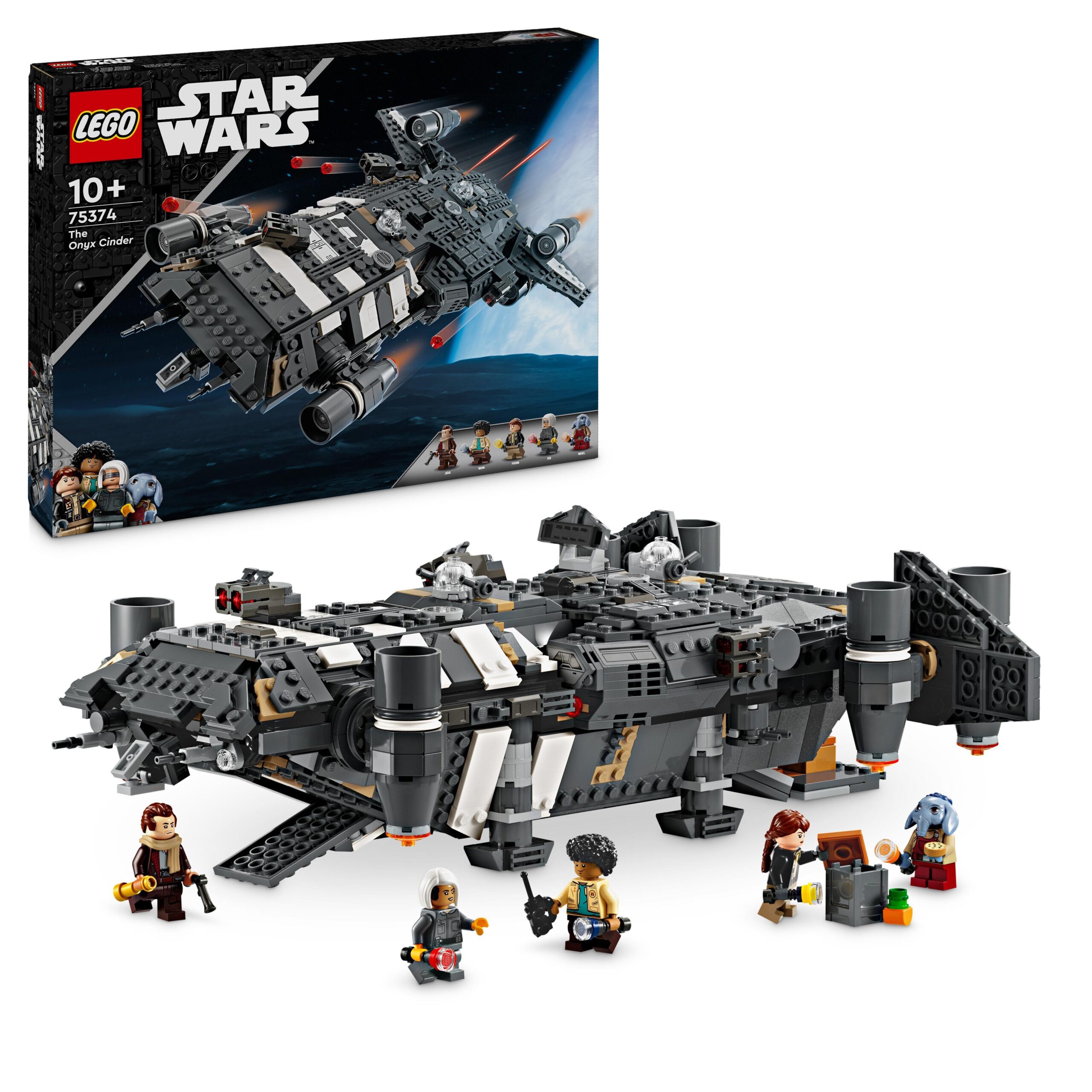 Lego star wars 75374 onyx cinder, astronave giocattolo dalla serie tv skeleton crew, giochi per bambini 10+ con 5 minifigure - LEGO DREAMZZZ