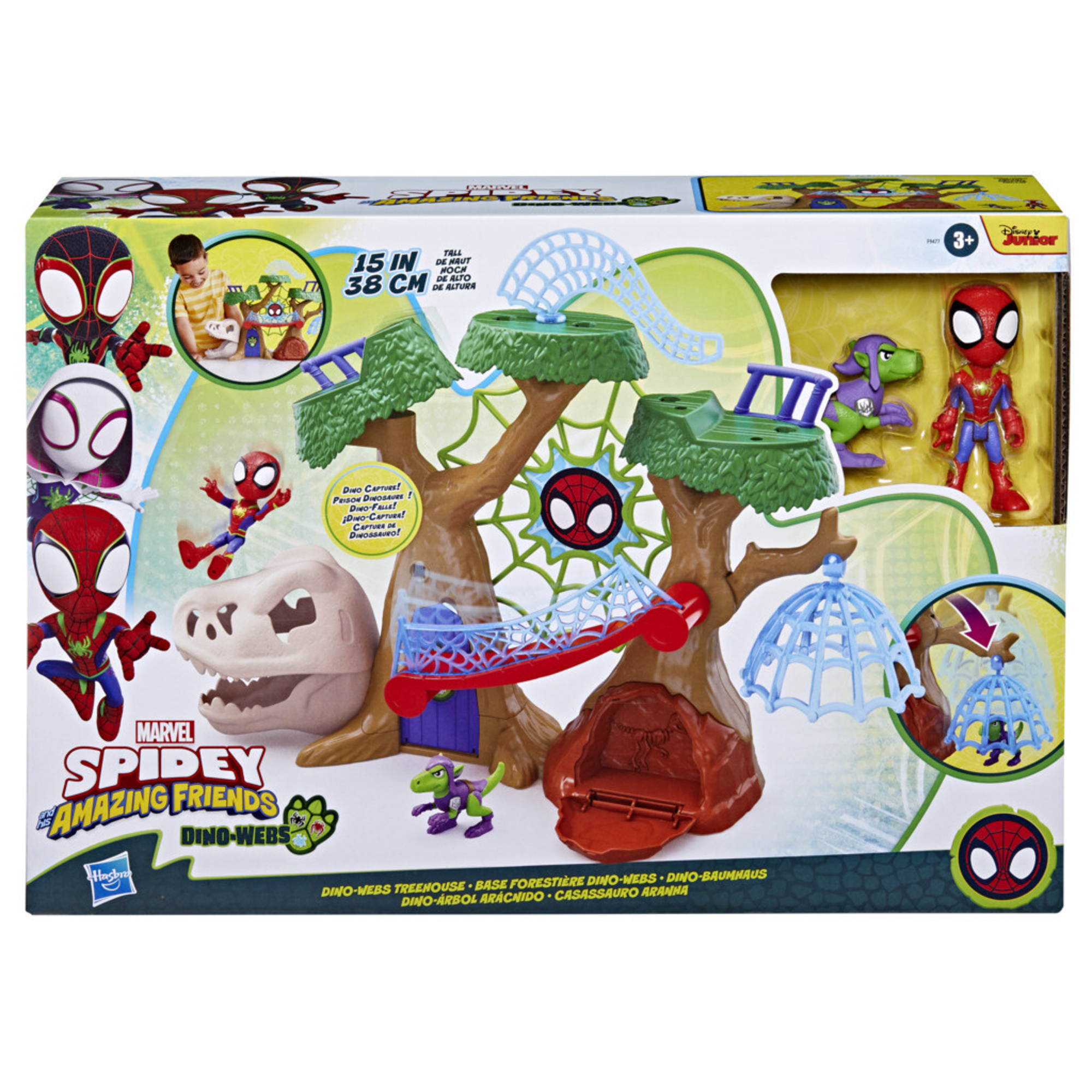 Hasbro marvel spidey e i suoi fantastici amici, la casa sull'albero di spidey, playset con action figure dino-webs - SPIDEY