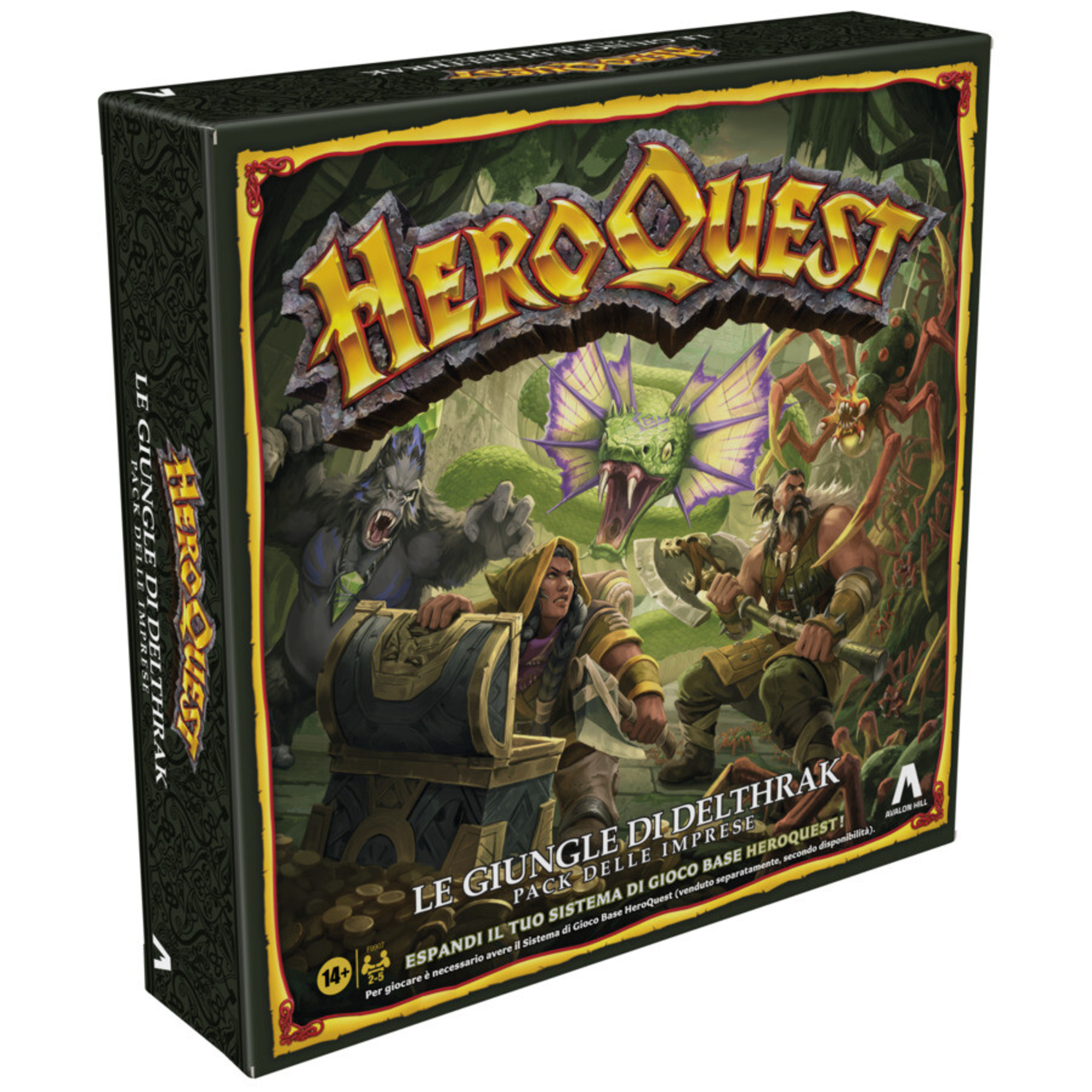 Avalon hill, heroquest, pack delle imprese le giungle di delthrak, per giocare è necessario avere il sistema di gioco base heroquest - HASBRO GAMING