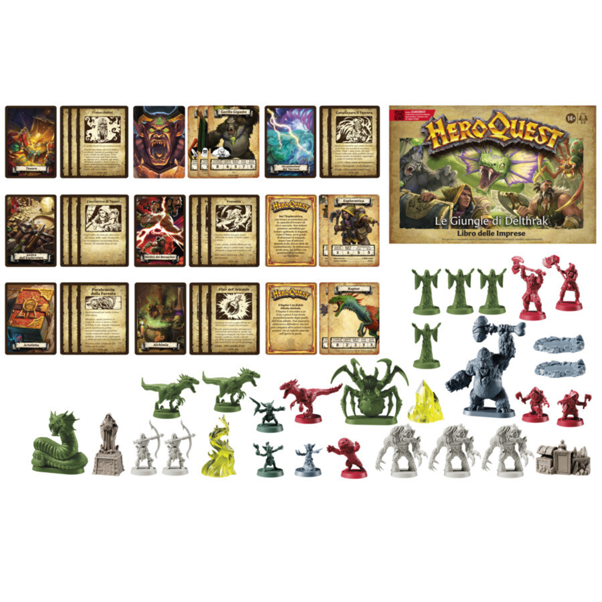 Avalon hill, heroquest, pack delle imprese le giungle di delthrak, per giocare è necessario avere il sistema di gioco base heroquest - HASBRO GAMING