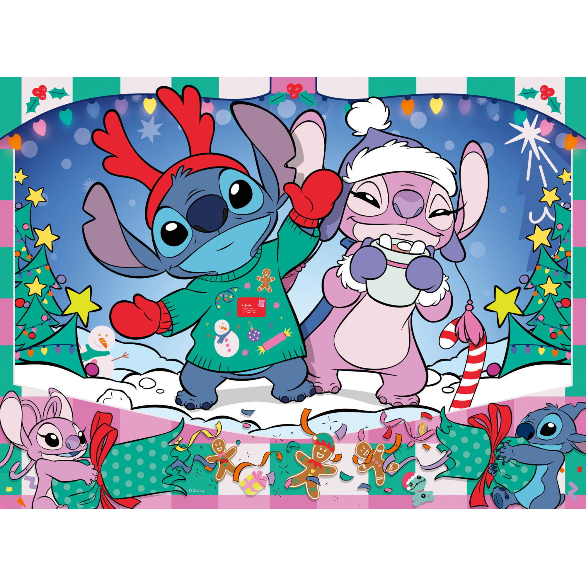 Ravensburger - puzzle disney stitch, 100 pezzi xxl, età raccomandata 6+ anni - Disney Stitch