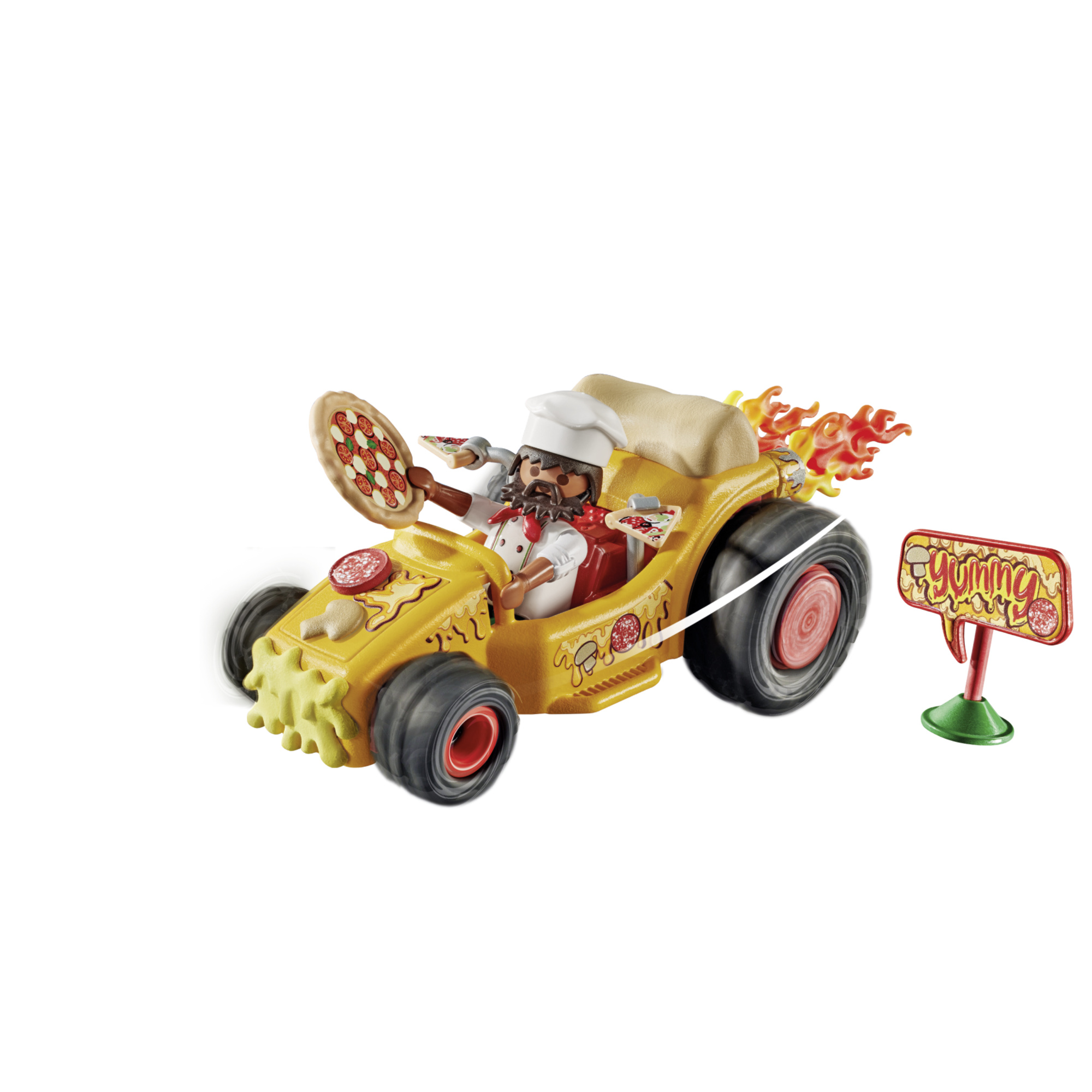 Playmobil funstars 71633 racing pizza giocattolo - per bambini dai 4 anni - Playmobil