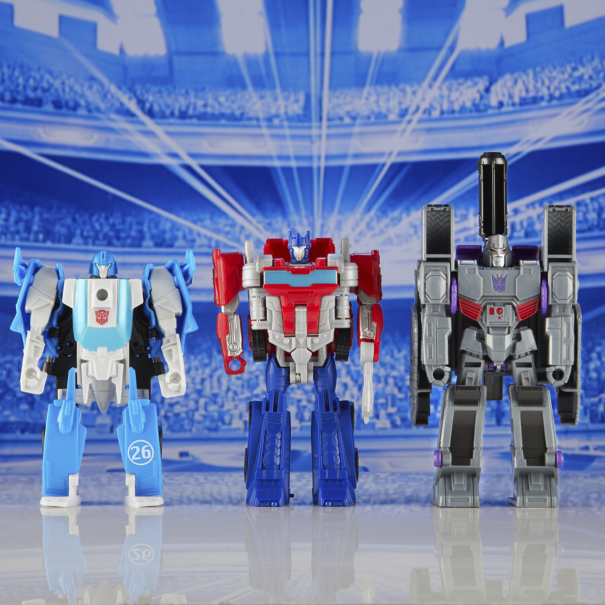 Transformers one, set iacon race 3-pack, con 3 action figure, conversione in 1 passaggio, giocattoli di robot, dai 6 anni in su - Transformers