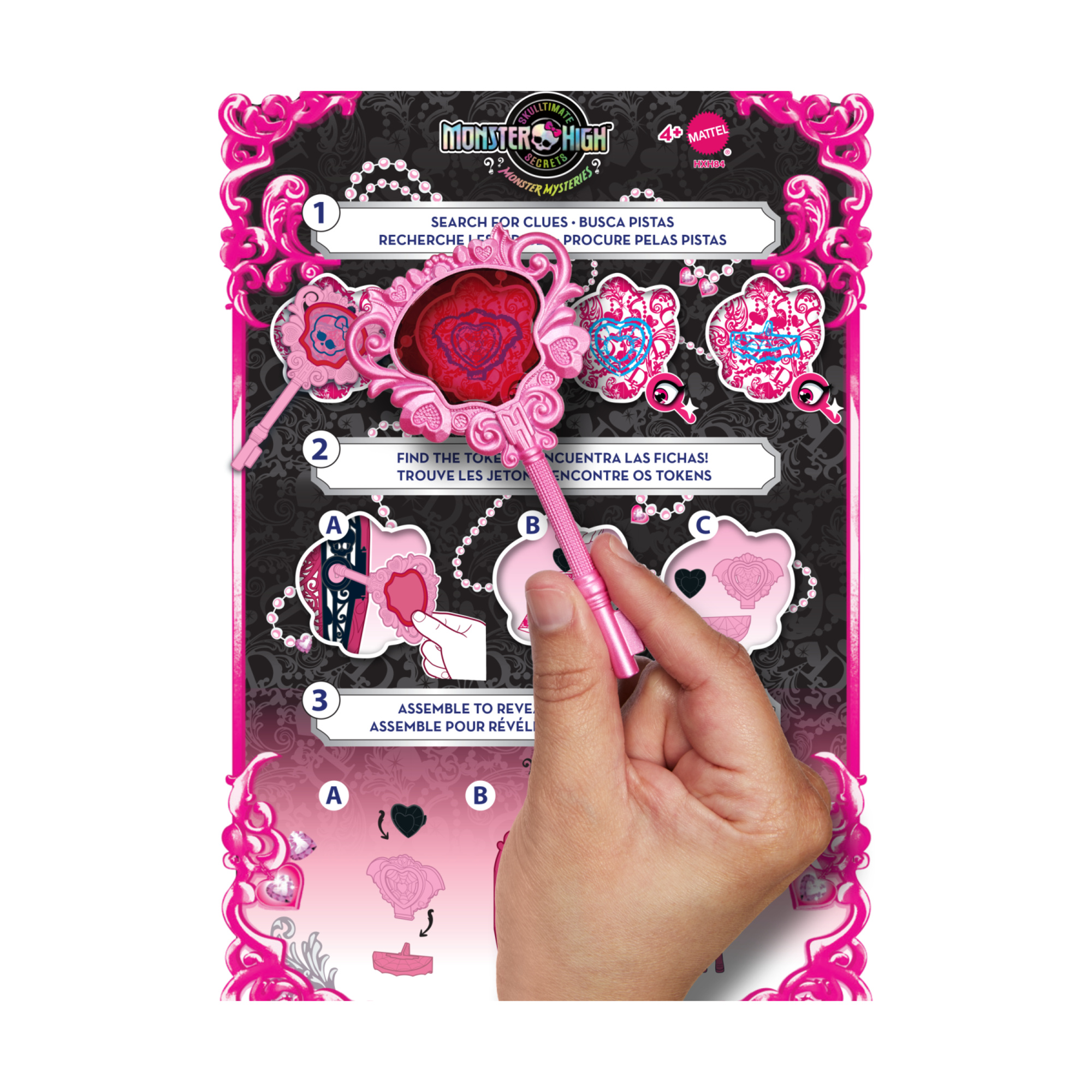 Monster high segreti da brivido - draculaura misteri mostruosi, set con bambola e guardaroba, 19 accessori e capi d'abbigliamento a sorpresa inclusi - Monster High