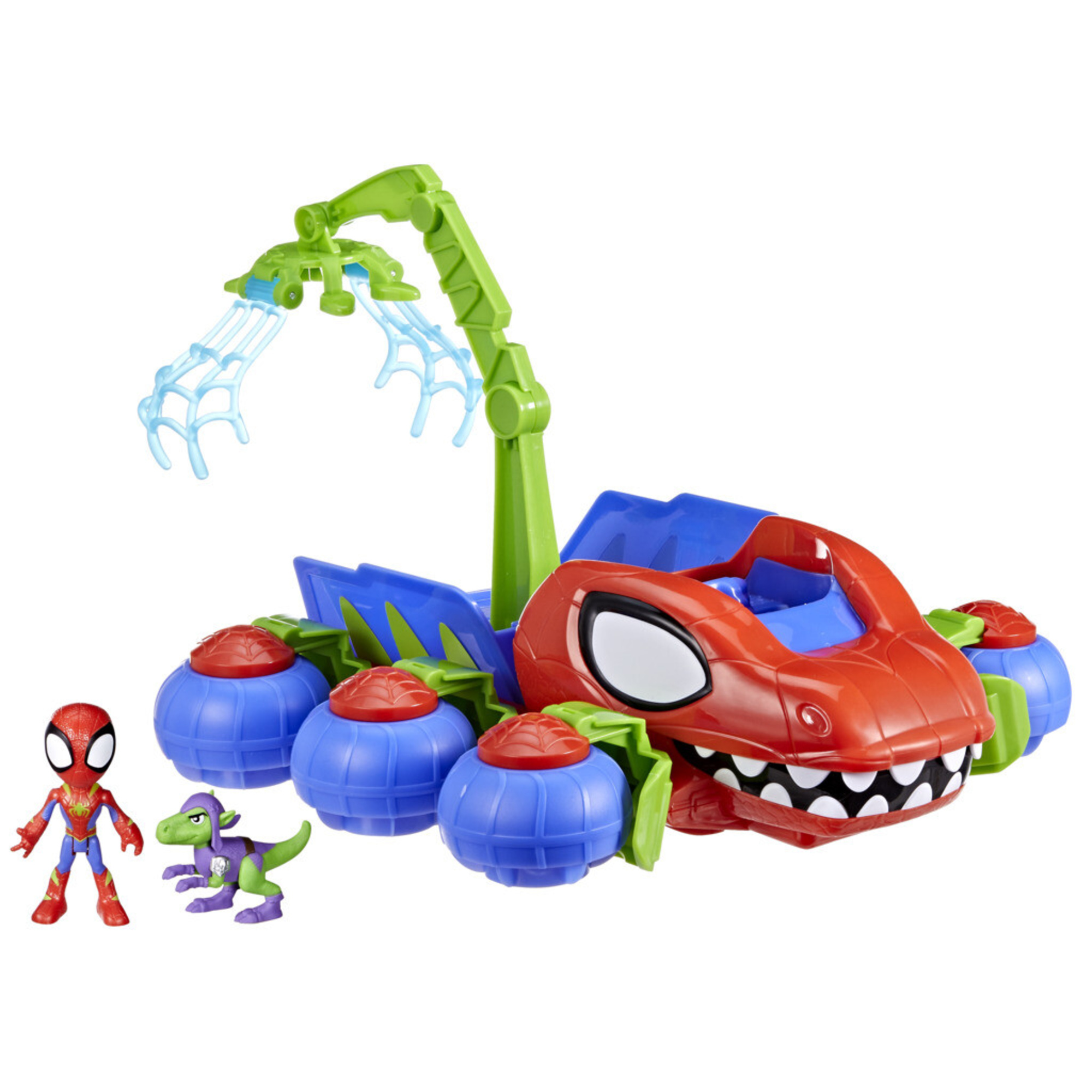 Hasbro marvel spidey e i suoi fantastici amici, veicolo dino-webs, playset con vicolo  dino-webs e supereroi - SPIDEY