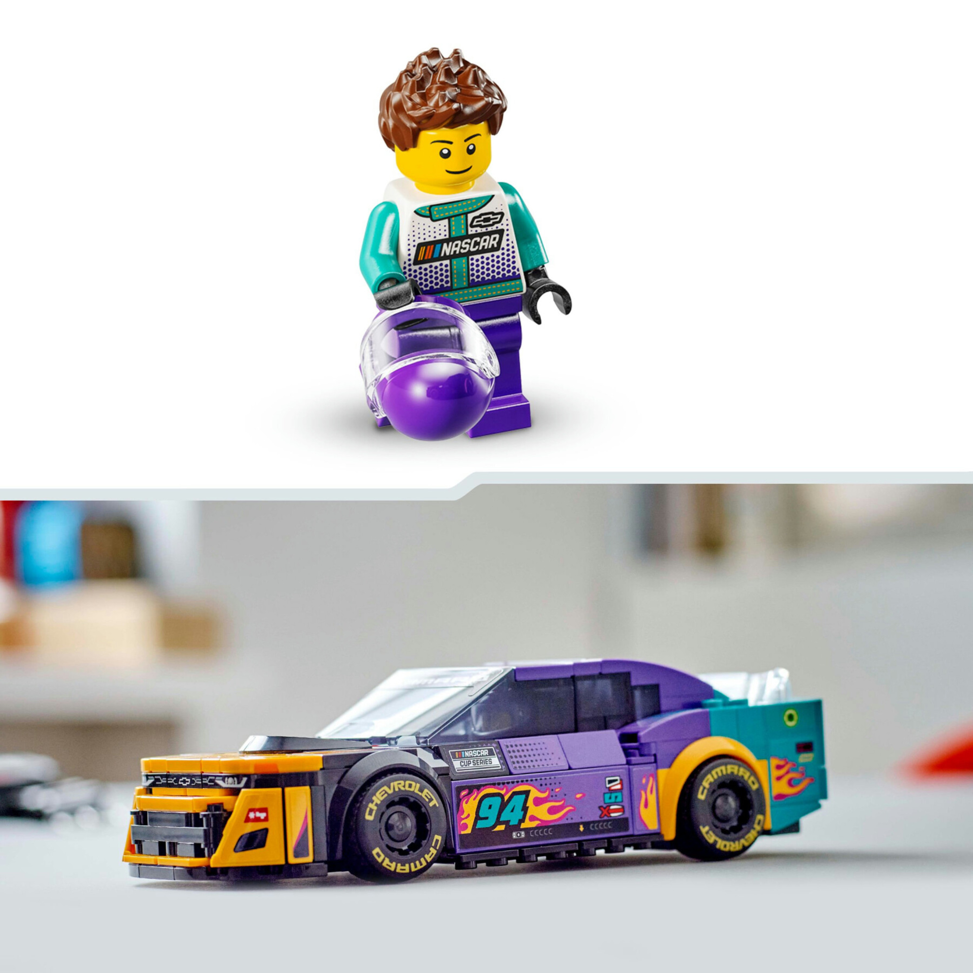 Lego speed champions 76935 nascar next gen chevrolet camaro zl1, modello di auto da costruire, macchina giocattolo bambini 9+ - LEGO SPEED CHAMPIONS