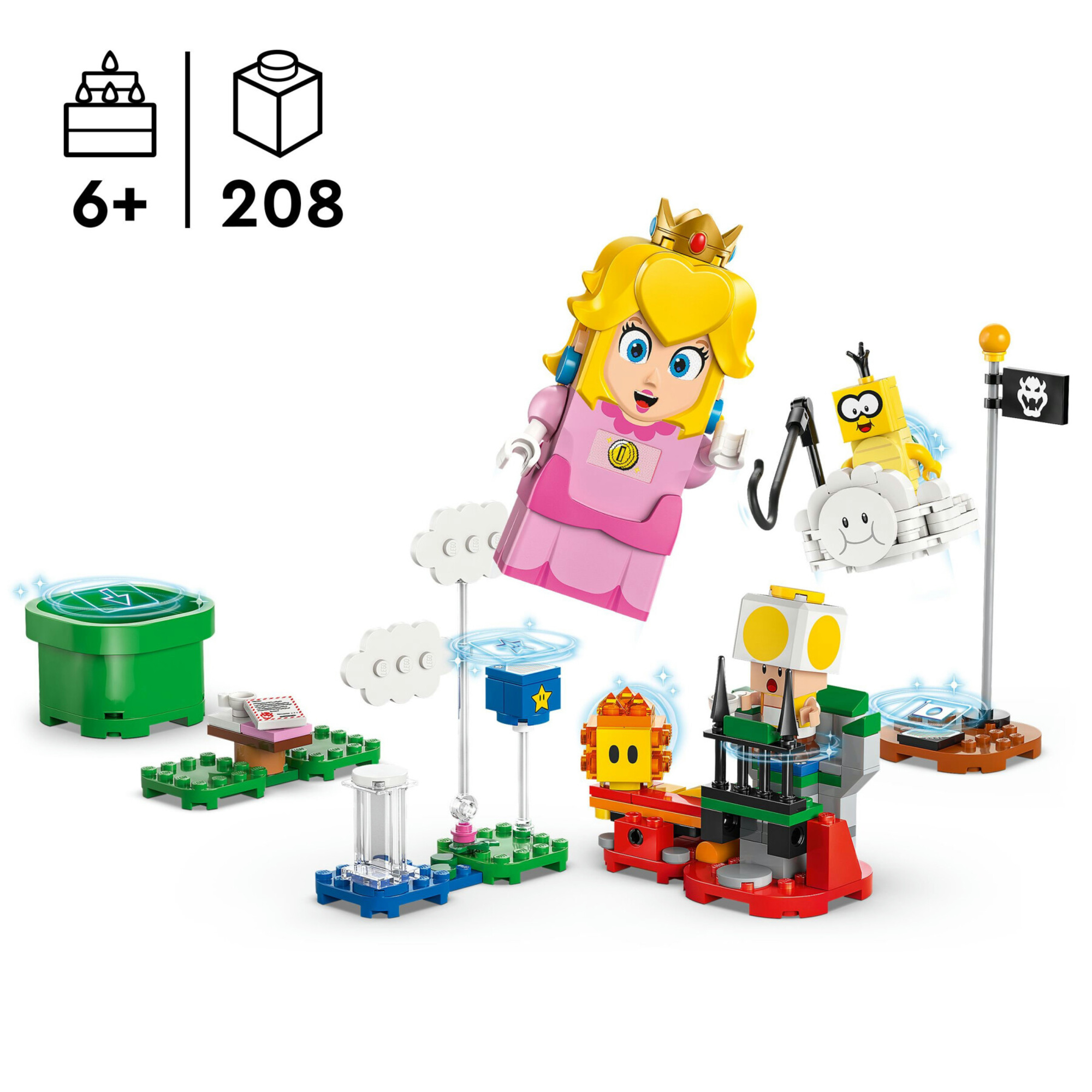 Lego super mario 71441 avventure di lego peach interattiva, giocattolo con personaggi e principessa nintendo per bambini 6+ - LEGO® Super Mario™