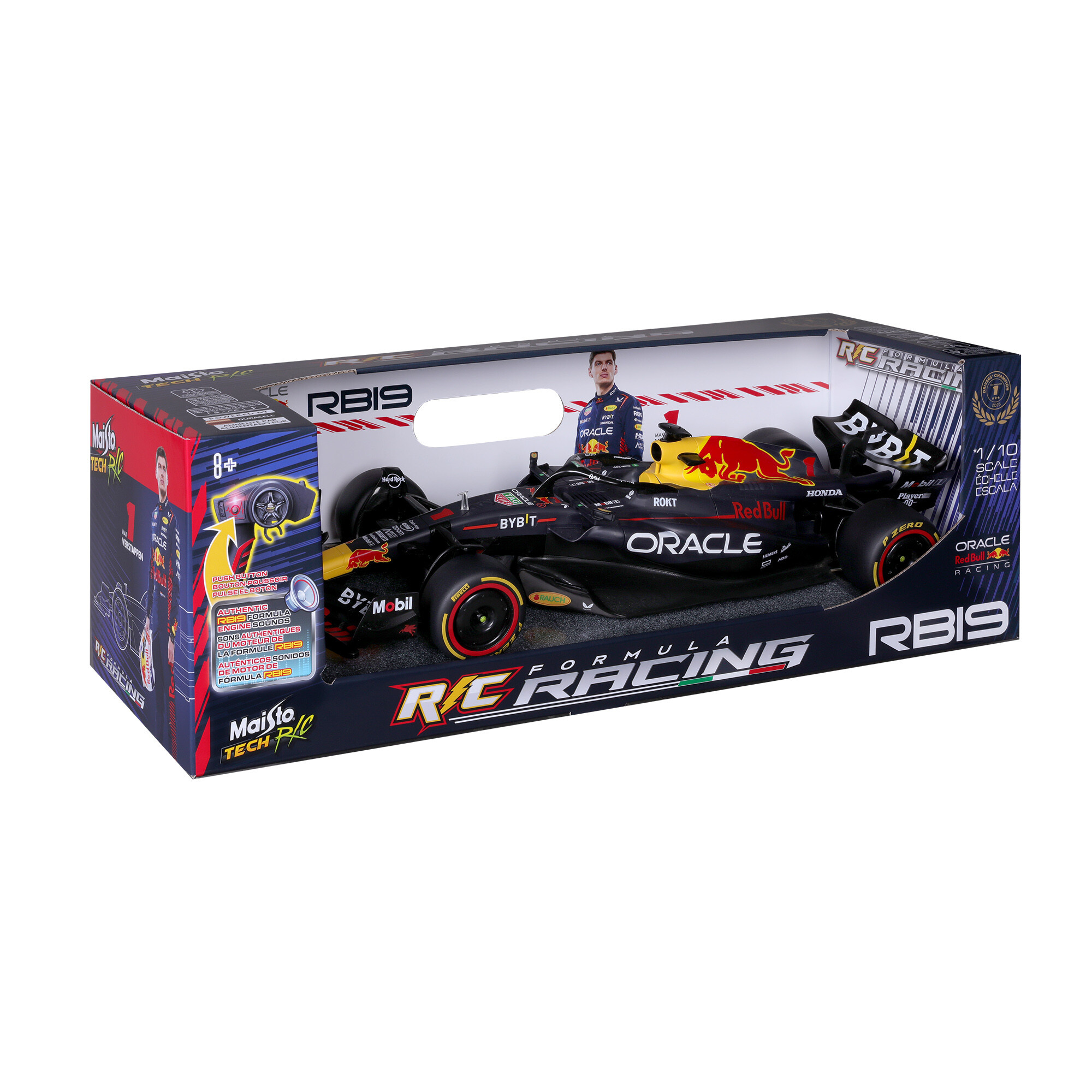 Rc maisto tech red bull racing rb19 f1 verstappen modello - 7 funzioni, 2.4 ghz, fino a 4 giocatori - 