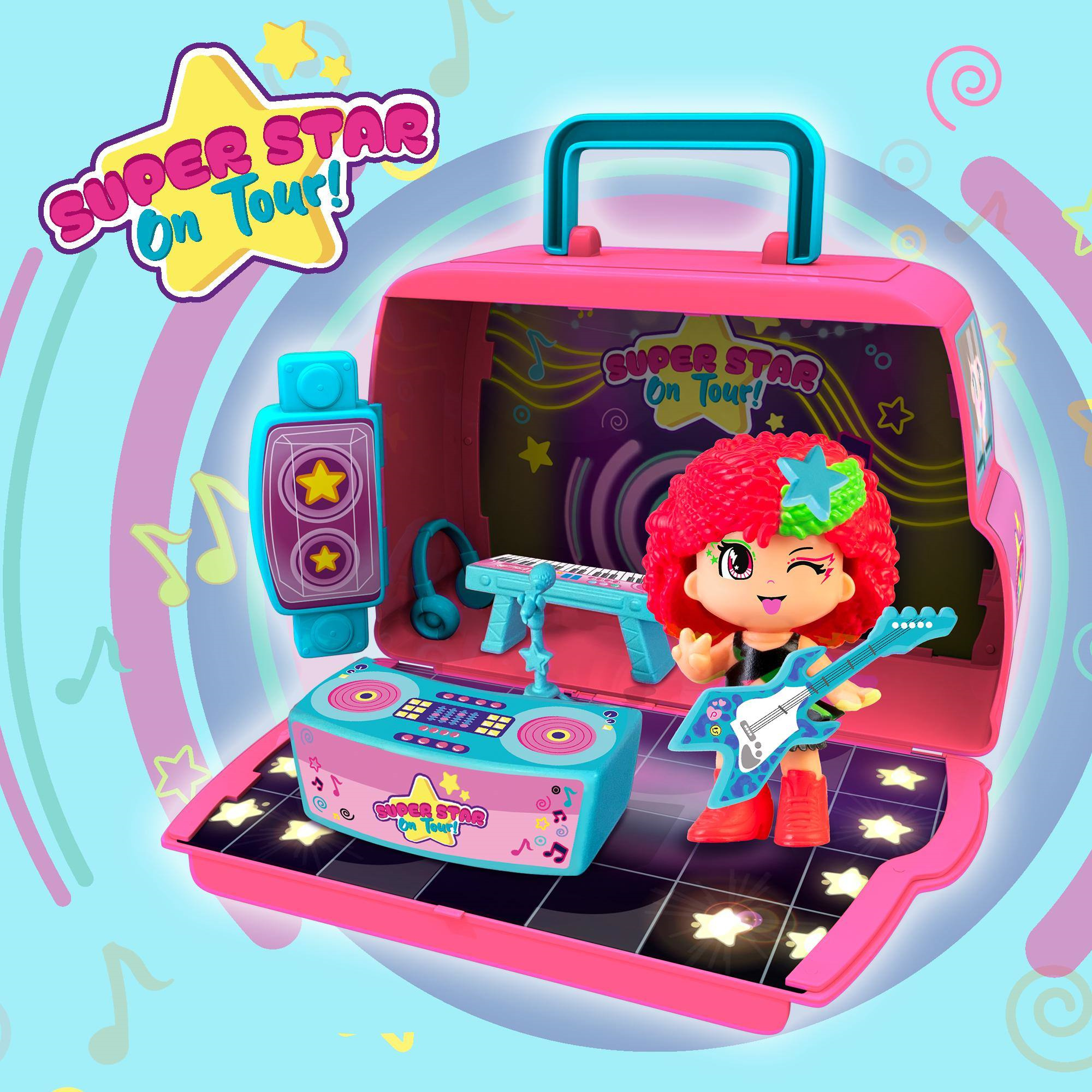 Pinypon super star on tour, mini set con personaggio e accessori, per bambine/i dai 4 anni - PINYPON