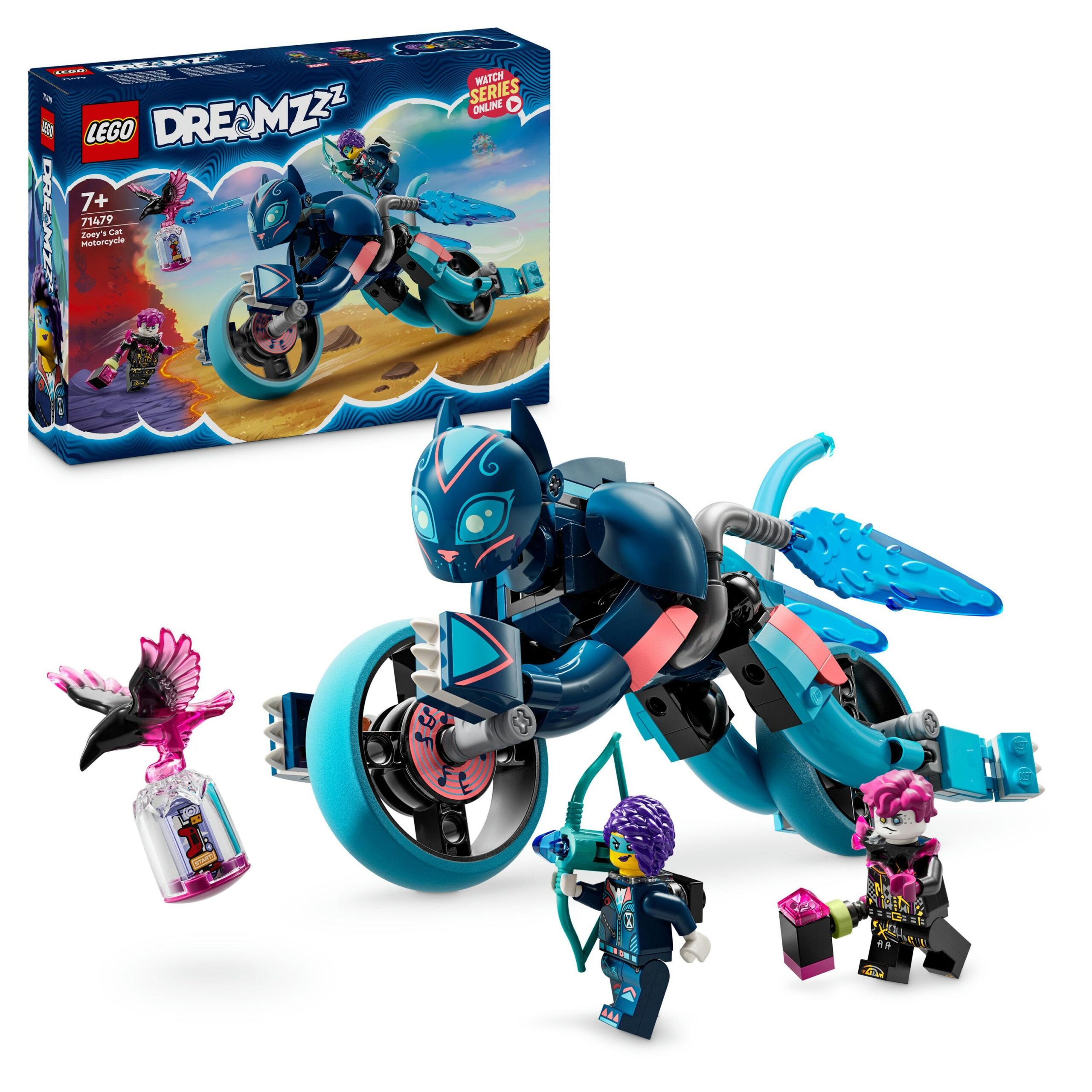 Lego dreamzzz 71479 la moto-gatto di zoey, veicolo giocattolo da costruire in 2 modi, giochi per bambini 7+, regalo creativo - LEGO DREAMZZZ