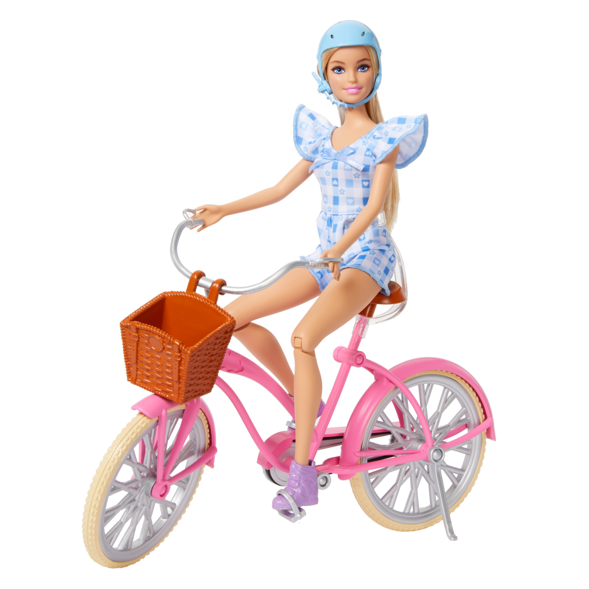 Barbie - divertimento in giardino, set con 3 bambole, 2 cuccioli, bicicletta, skateboard e accessori - Barbie