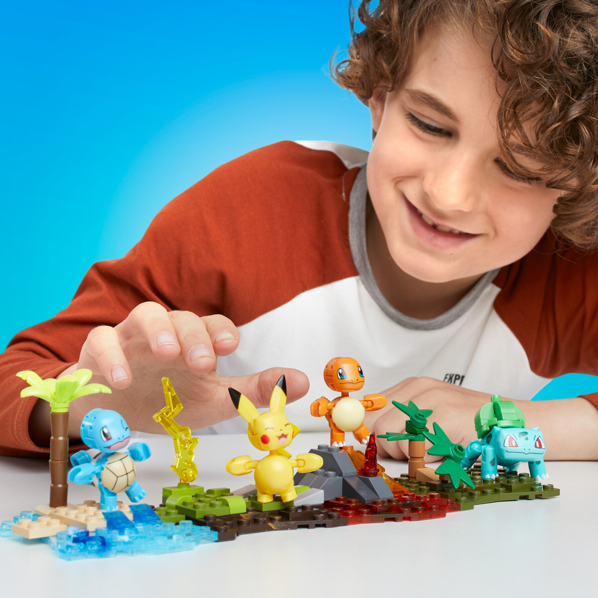 Mega pokémon - squadra di kanto, set da costruire con 130 pezzi e 4 personaggi pokémon inclusi - MEGA BLOCKS