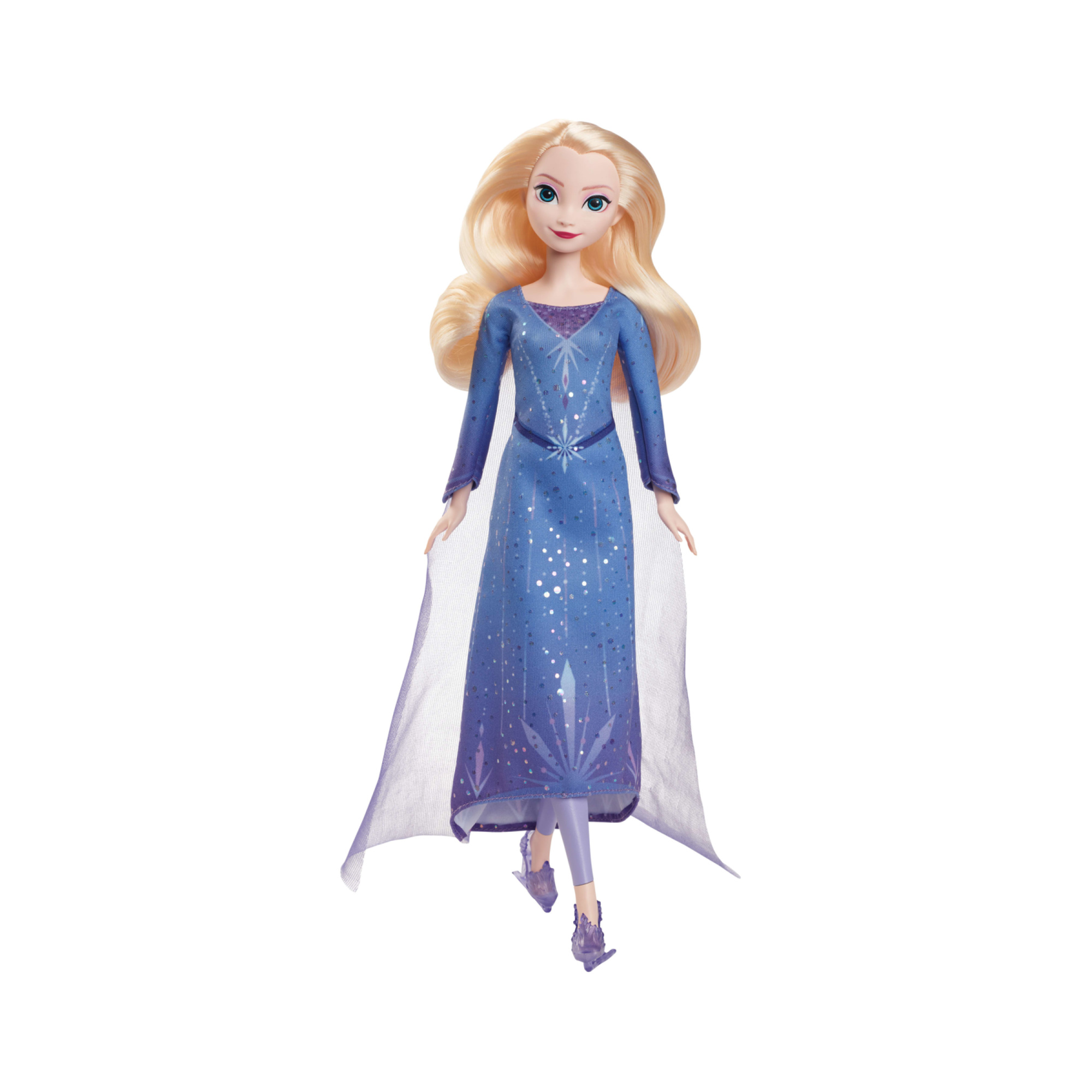 Disney frozen - elsa, bambola alla moda con abito da pattinaggio sul ghiaccio, accessori, scarpe e pattini rimovibili inclusi - Frozen