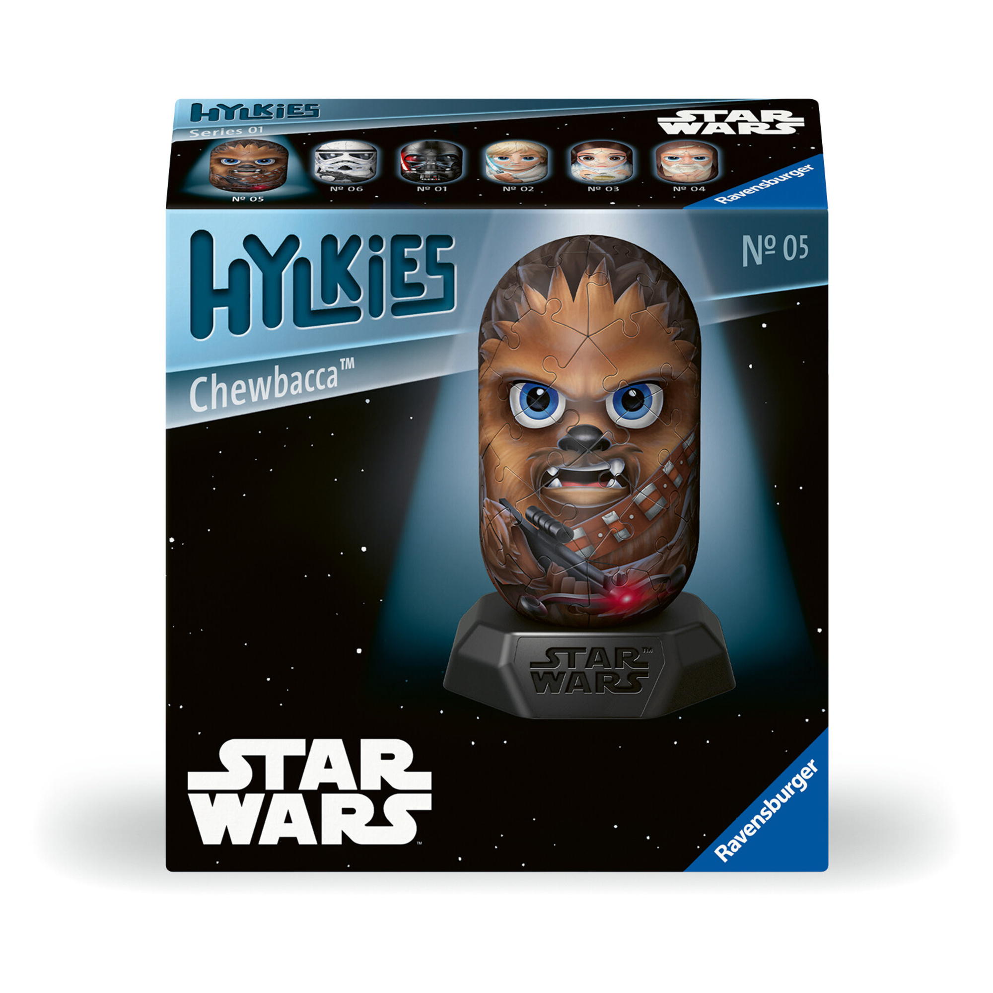 Ravensburger - hylkies star wars, chewbacca, personaggi collezionabili, 54 pezzi - RAVENSBURGER 3D PUZZLE