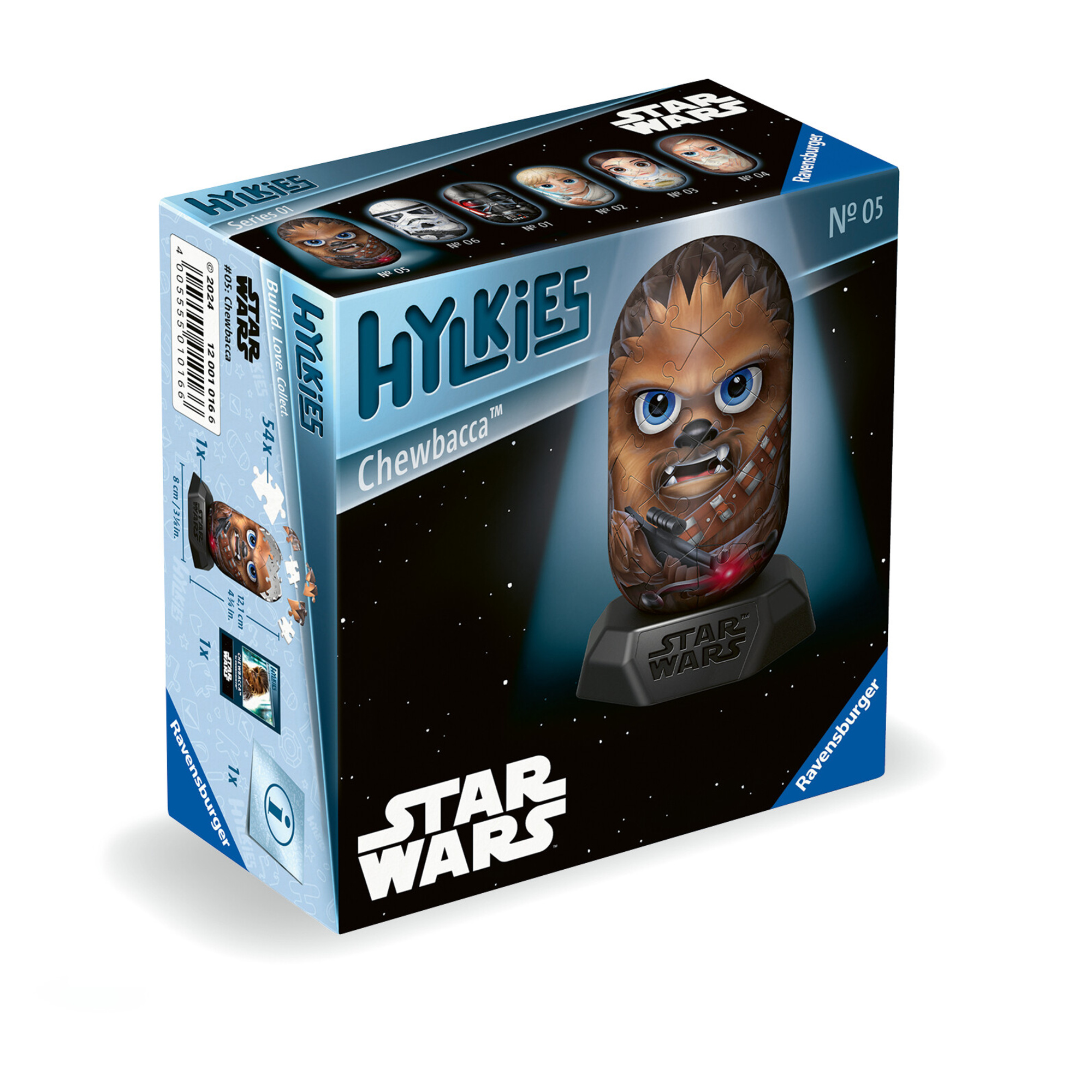 Ravensburger - hylkies star wars, chewbacca, personaggi collezionabili, 54 pezzi - RAVENSBURGER 3D PUZZLE