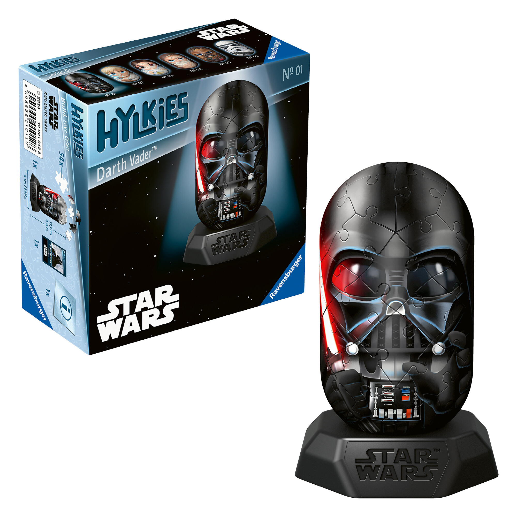 Ravensburger - hylkies star wars, darth vader, personaggi collezionabili, 54 pezzi - RAVENSBURGER 3D PUZZLE