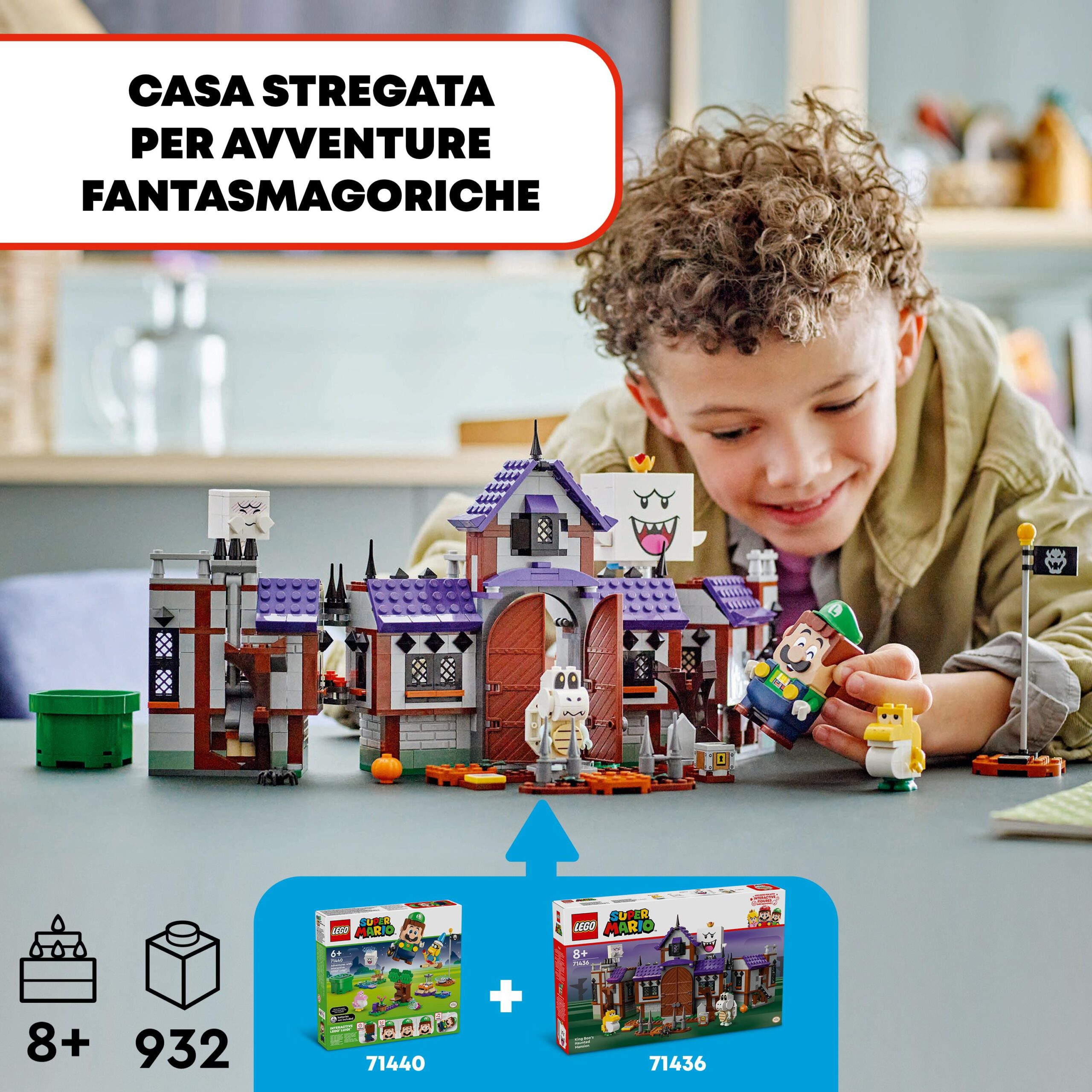 Lego super mario 71436 villa stregata di re boo, casa giocattolo con personaggi nintendo da collezione, giochi per bambini 8+ - LEGO® Super Mario™