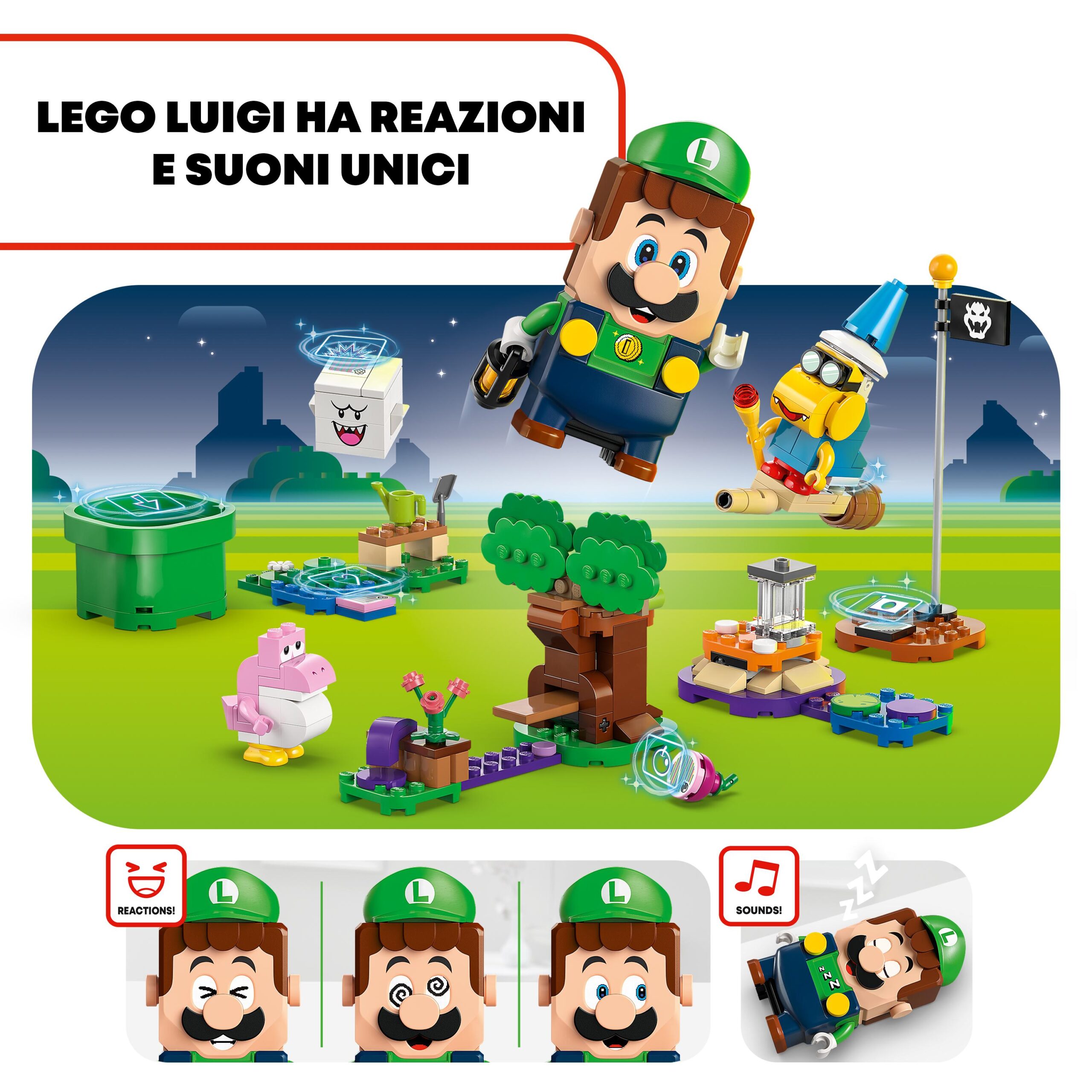 Lego super mario 71440 avventure di lego luigi interattivo, giocattolo con 4 personaggi nintendo da collezione per bambini 6+ - LEGO® Super Mario™, Lego