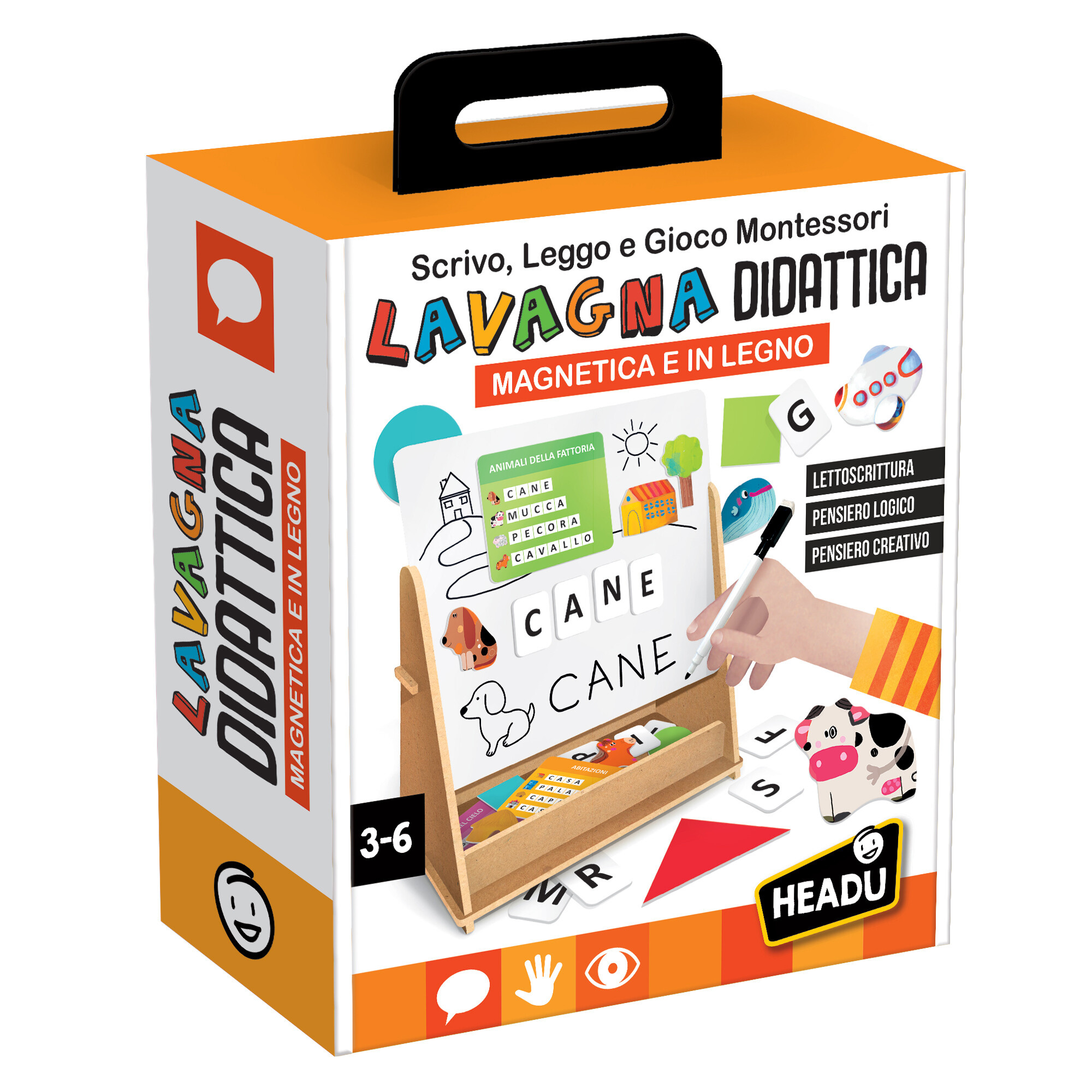 Lavagna didattica montessori - con il più ricco programma didattico per imparare a 3 anni! - HEADU