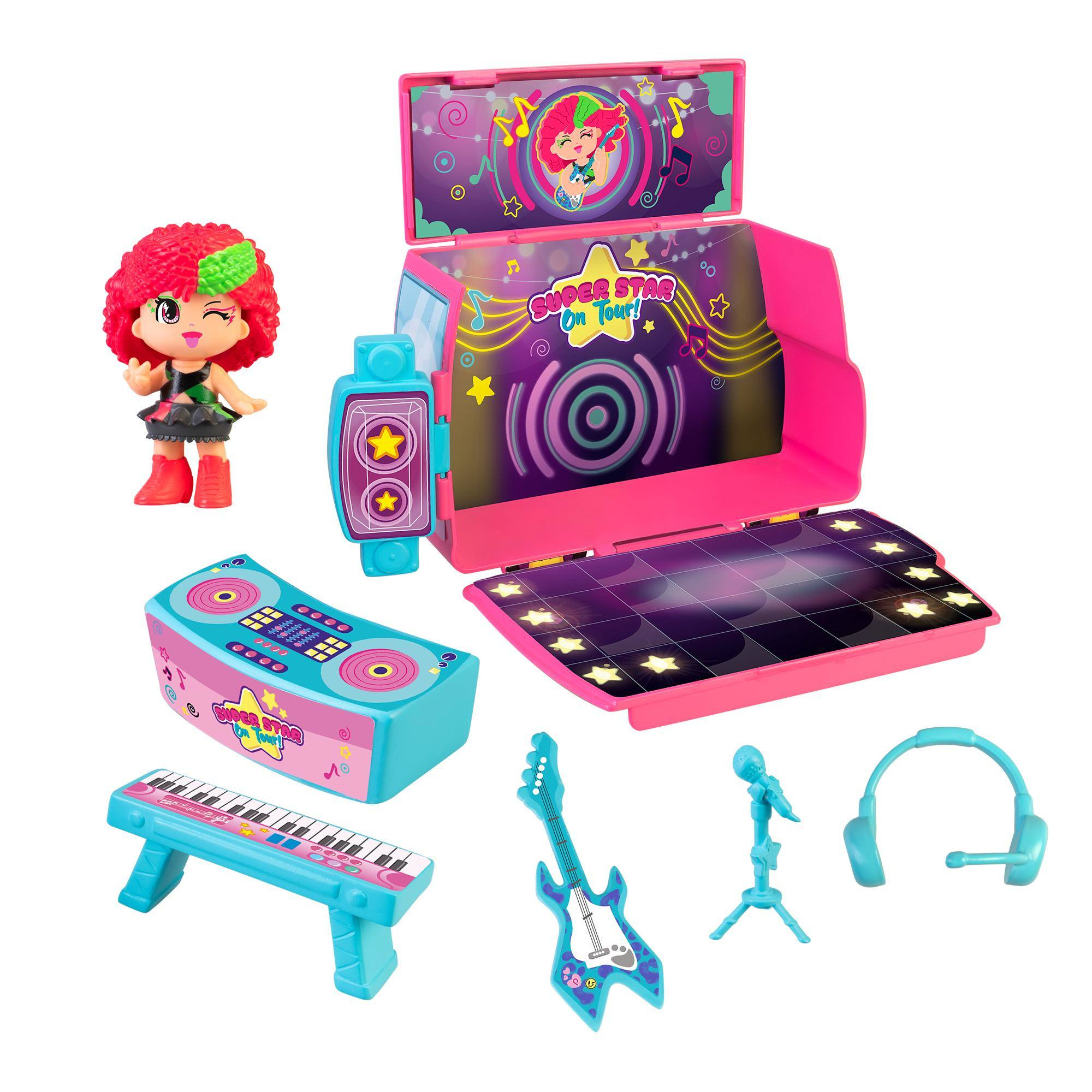 Pinypon super star on tour, mini set con personaggio e accessori, per bambine/i dai 4 anni - PINYPON