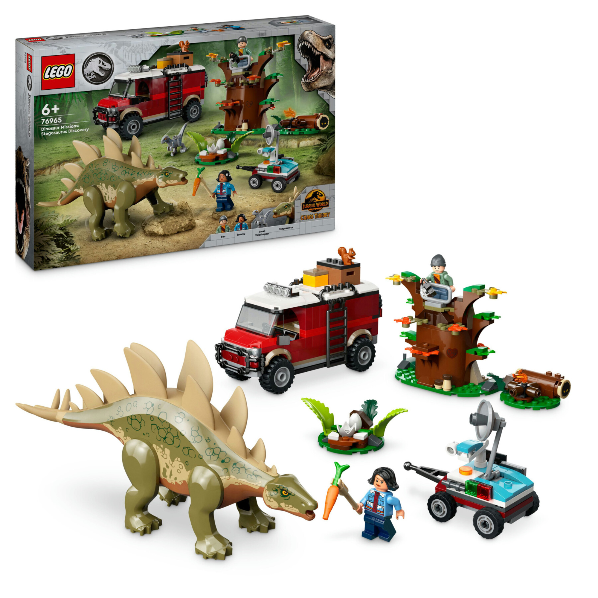 Lego jurassic world 76965 missione dinosauro: scoperta dello stegosauro, giocattolo con dinosauri e fuoristrada per bambini 6+ - LEGO JURASSIC PARK/W