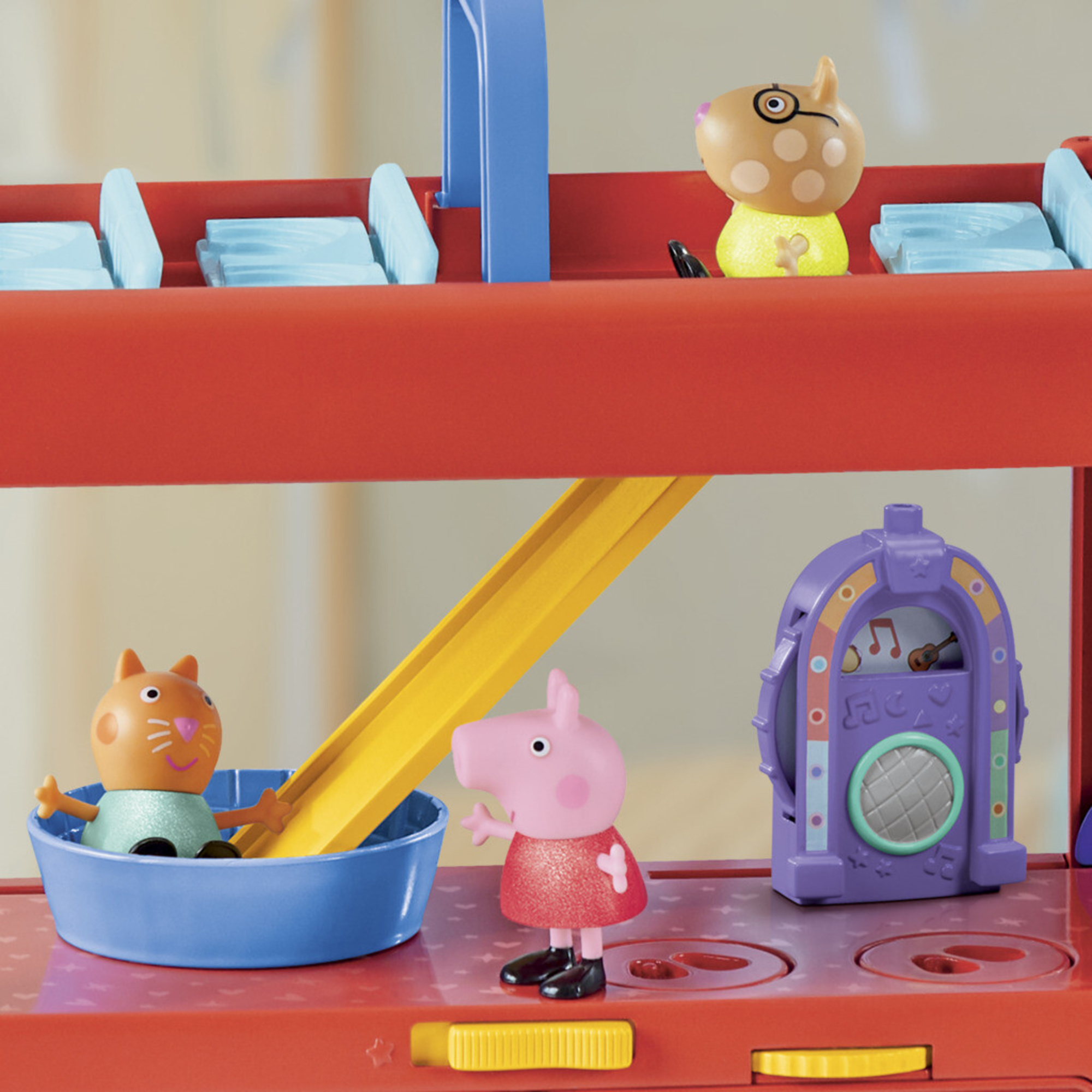 Peppa pig - 2 in 1 party bus, playset con bus di peppa pig 2 in 1 - PEPPA PIG