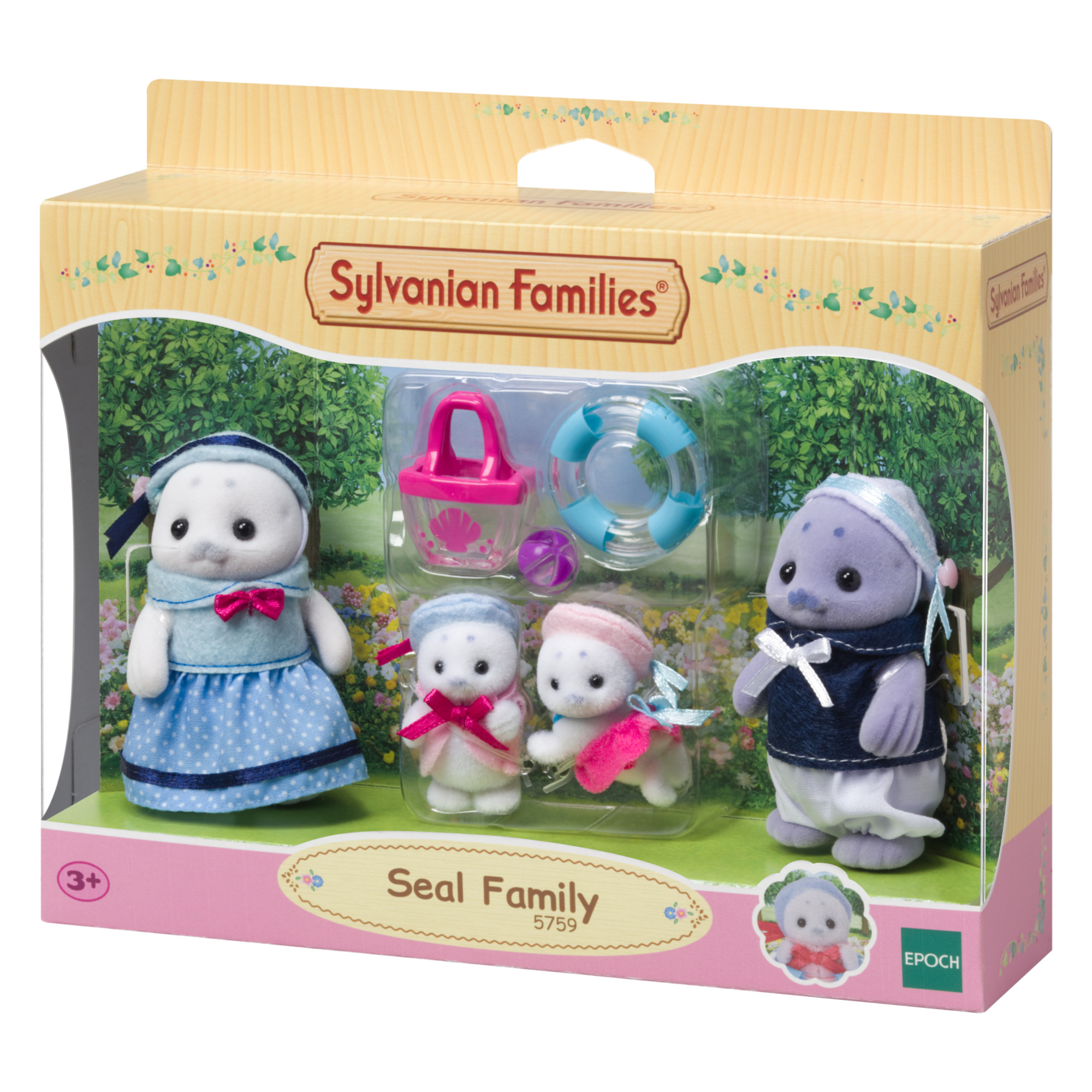 Sylvanian families - famiglia foca - personaggi collezionabili del mondo sf - SYLVANIAN FAMILY