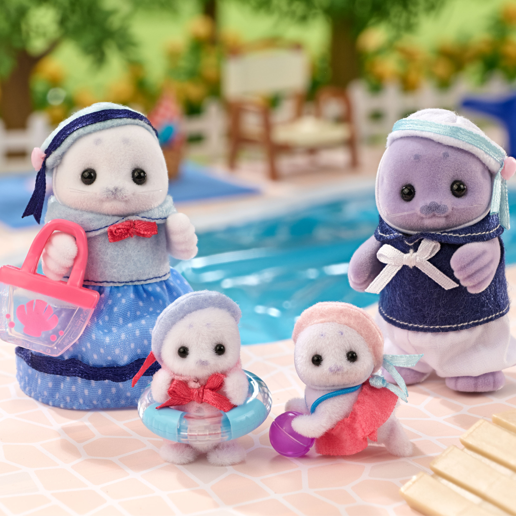 Sylvanian families - famiglia foca - personaggi collezionabili del mondo sf - SYLVANIAN FAMILY