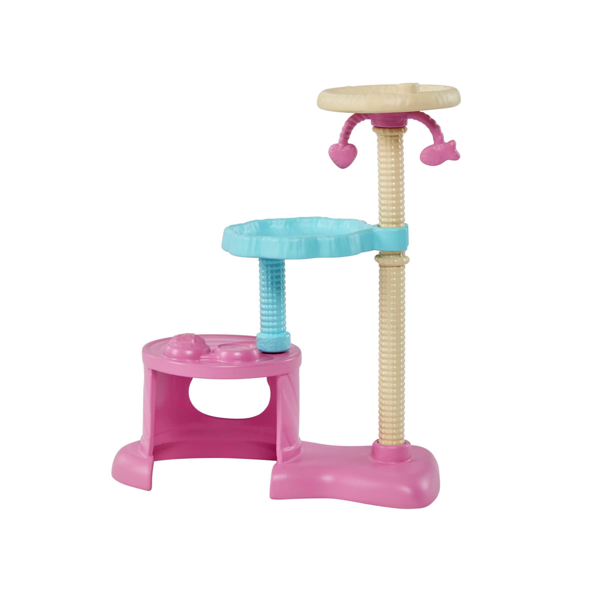 Barbie - giochi dei cuccioli, playset con bambola castana, 1 gatto e 4 gattini, casetta ad albero e accessori inclusi - Barbie