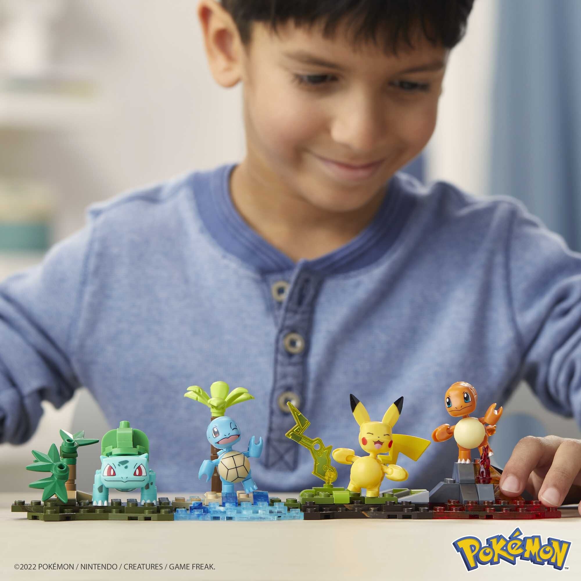 Mega pokémon - squadra di kanto, set da costruire con 130 pezzi e 4 personaggi pokémon inclusi - MEGA BLOCKS