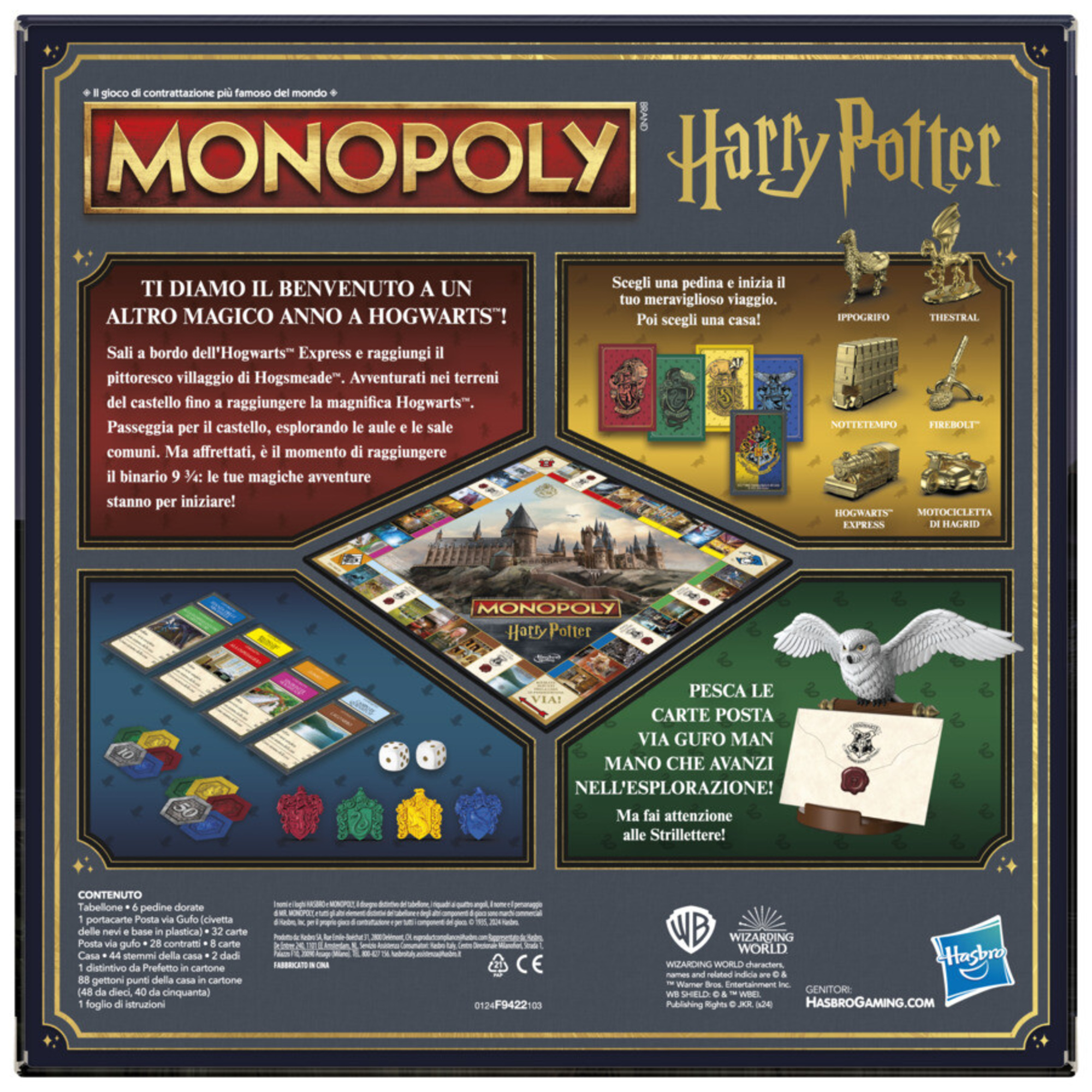 Monopoly - harry potter, gioco da tavolo ispirato ai libri e film di harry potter - MONOPOLY